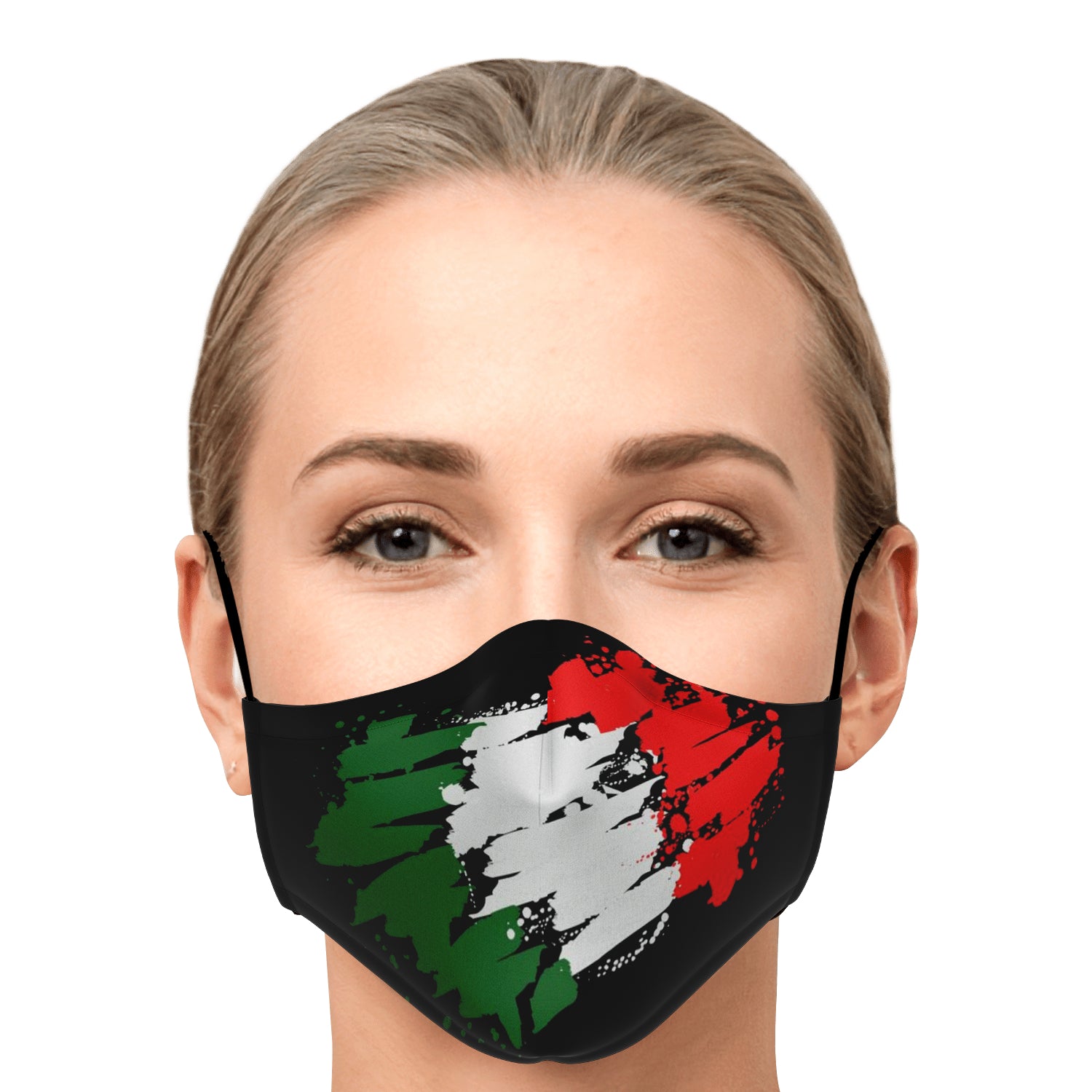 Italy Flag Paint Face Mask + 2 PM 2.5 Filters