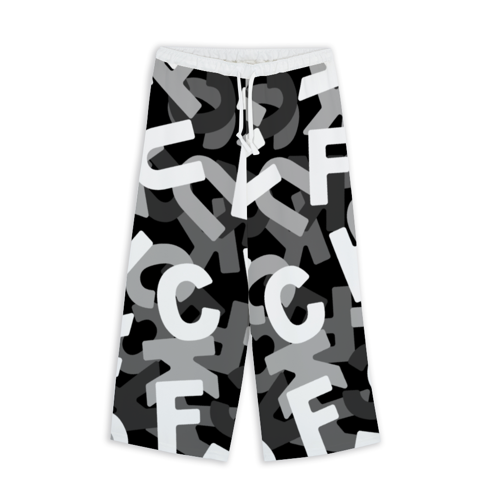 Fuck Grey Camo Unisex All Over Print Culottes Pants