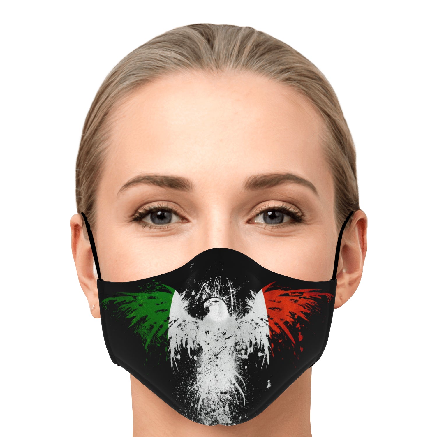 Italy Flag Art Paint Face Mask + 2 PM 2.5 Filters