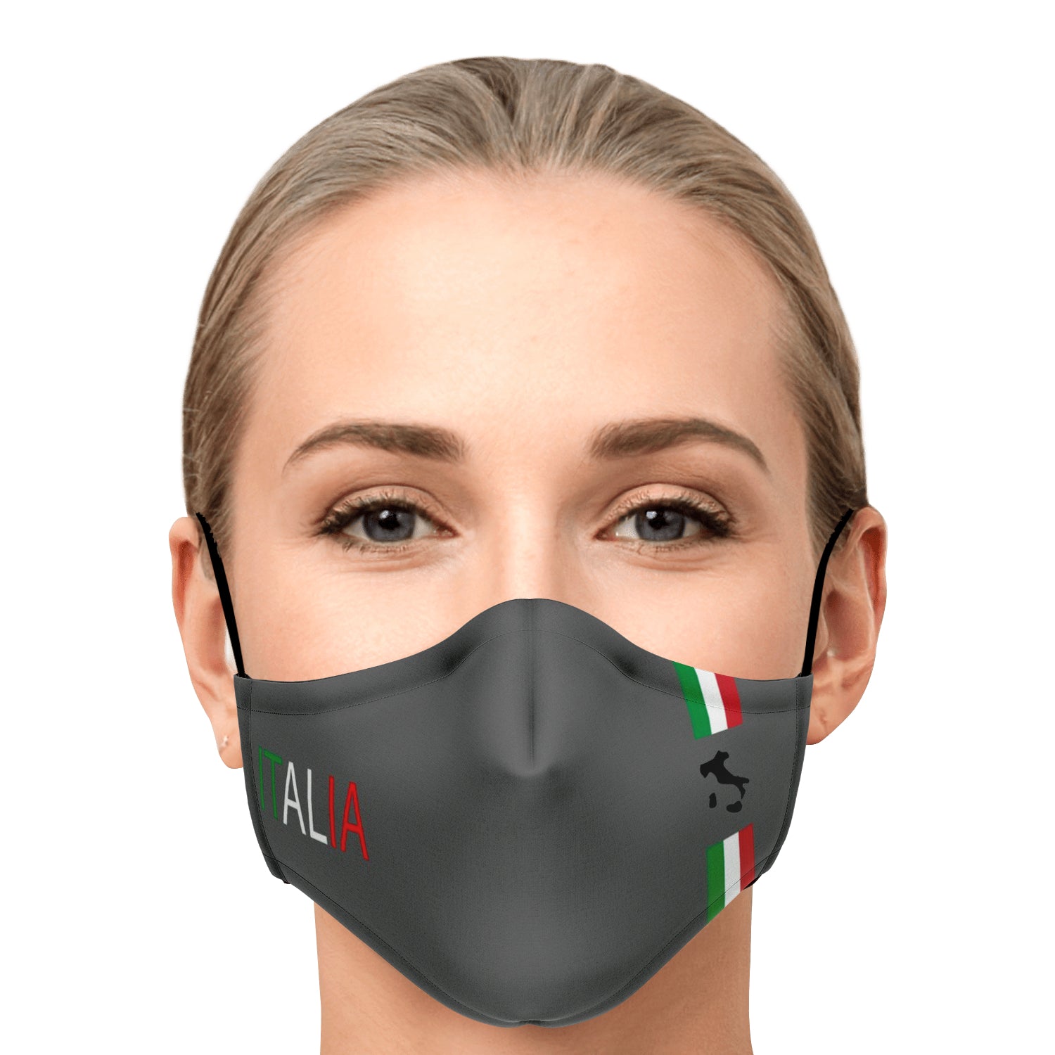 Italia Grey Face Mask + 2 PM 2.5 Filters