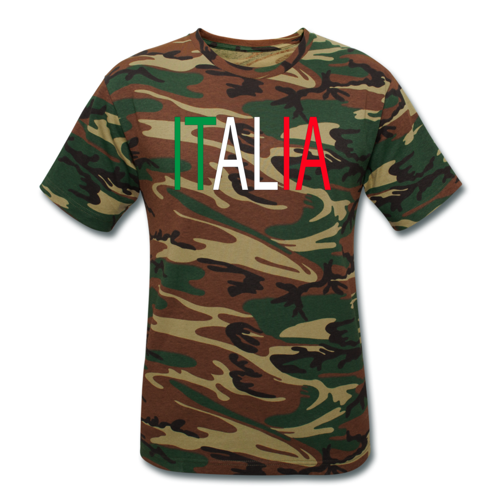 Italia Unisex Camouflage T-Shirt - green camouflage