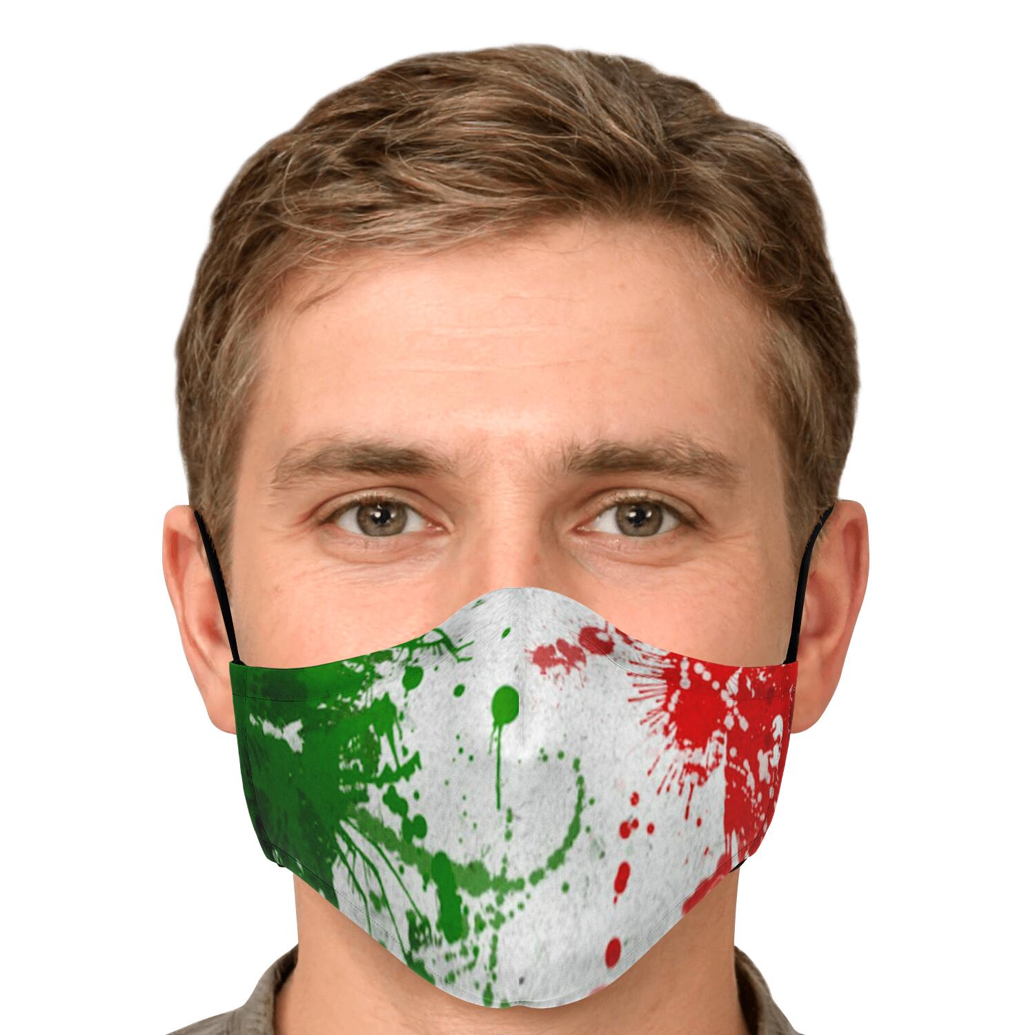 Italian Flag Art Custom Face Mask + 2 PM 2.5 Filters