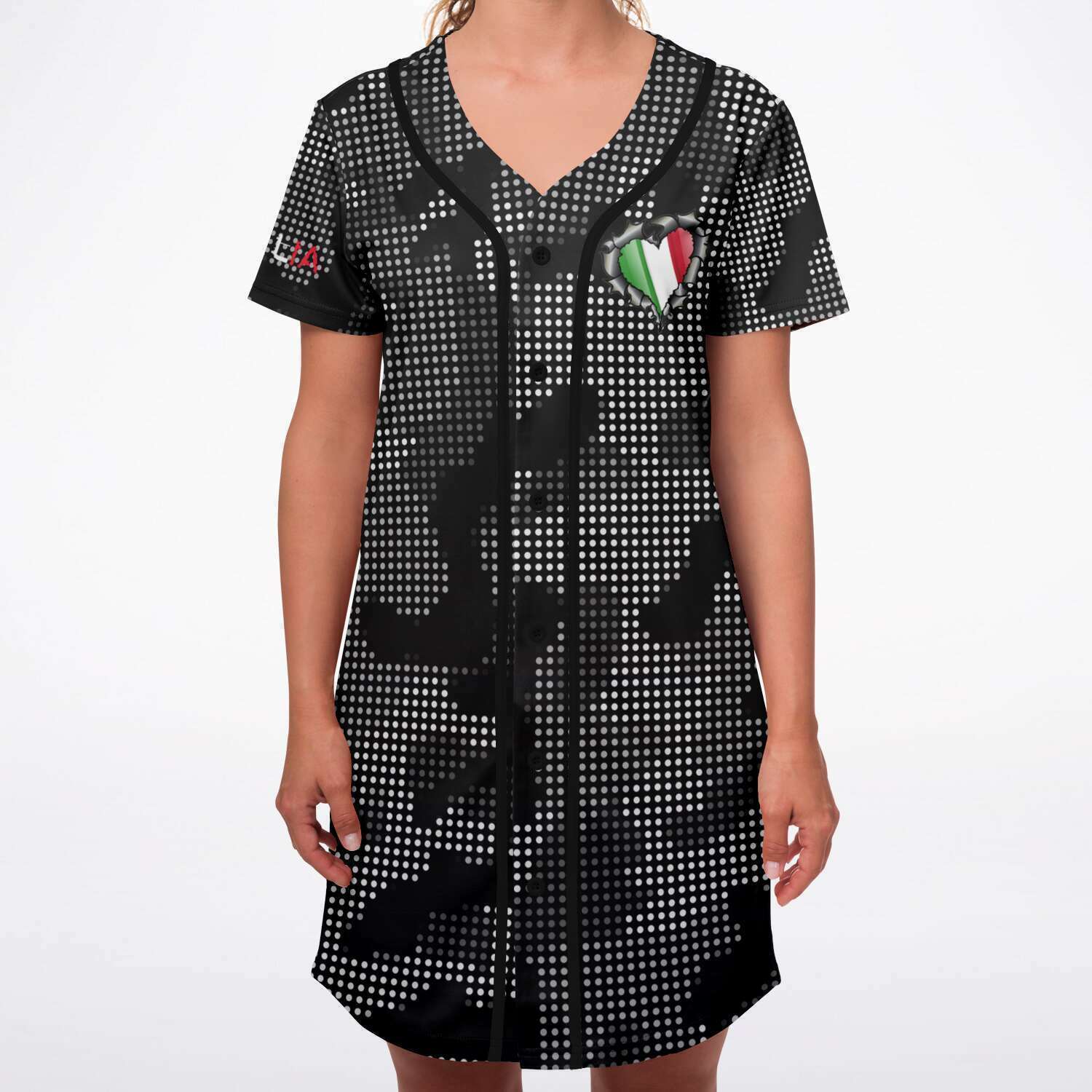 Italia Inside Nr 1 Carbon Fiber Camo Baseball Jersey Dress