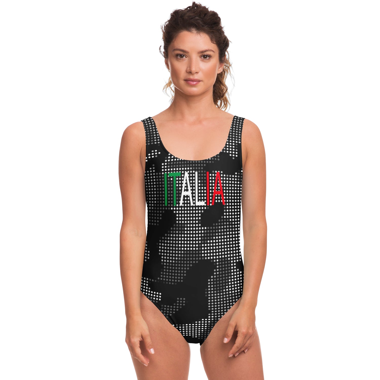 Italia Carbon Grey Camo One-Piece Swimsuit