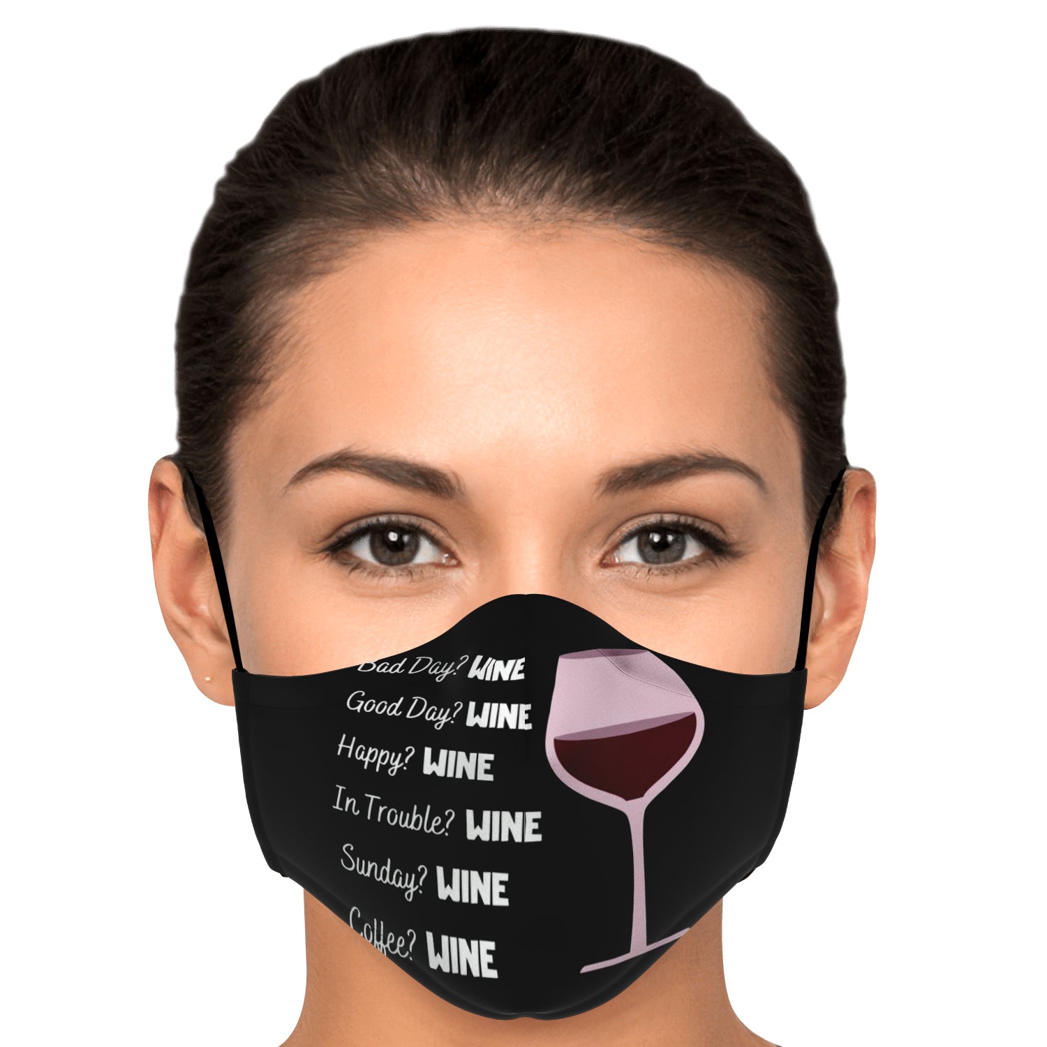 Funny Wine All Occasions Face Mask + 2 PM 2.5 Filters