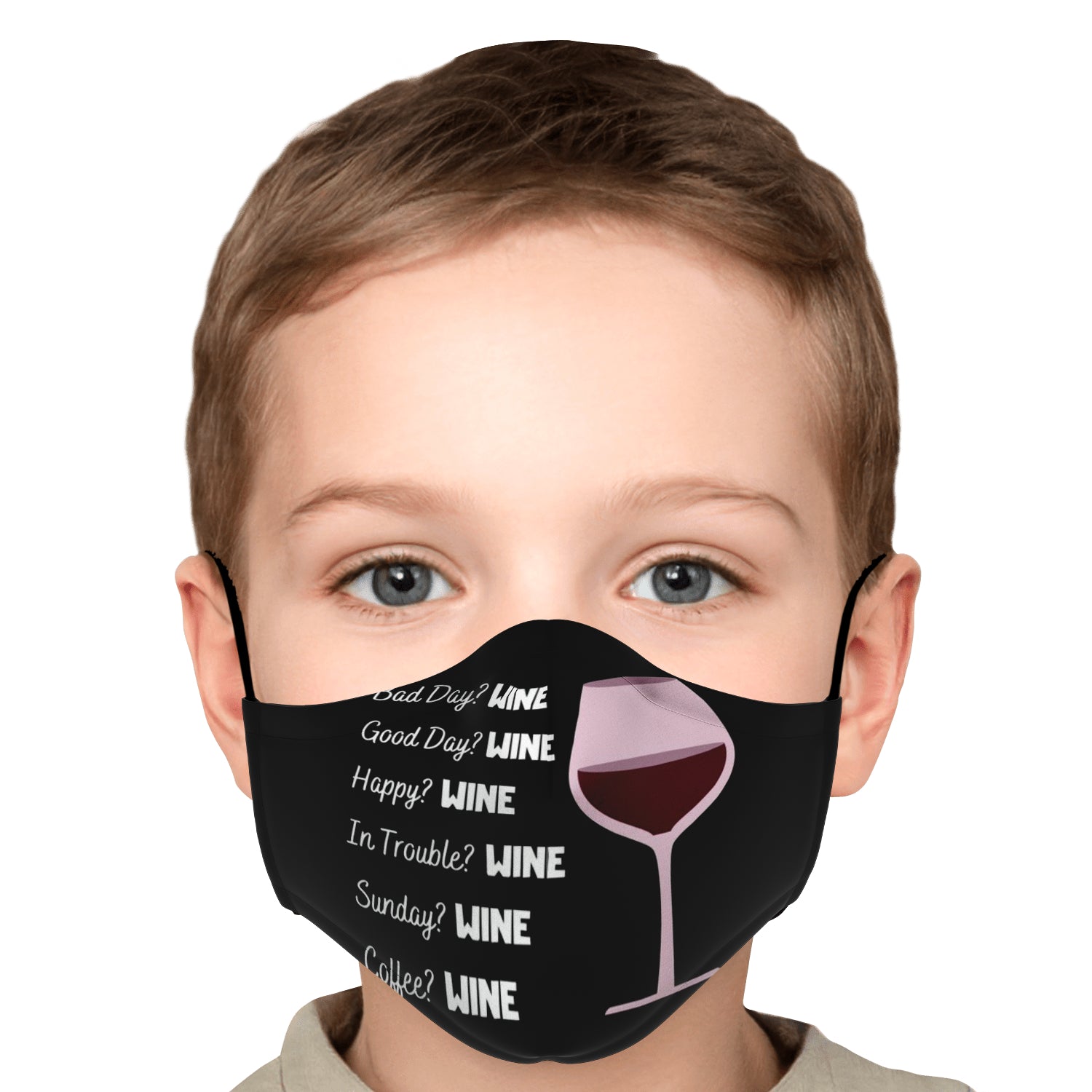 Funny Wine All Occasions Face Mask + 2 PM 2.5 Filters