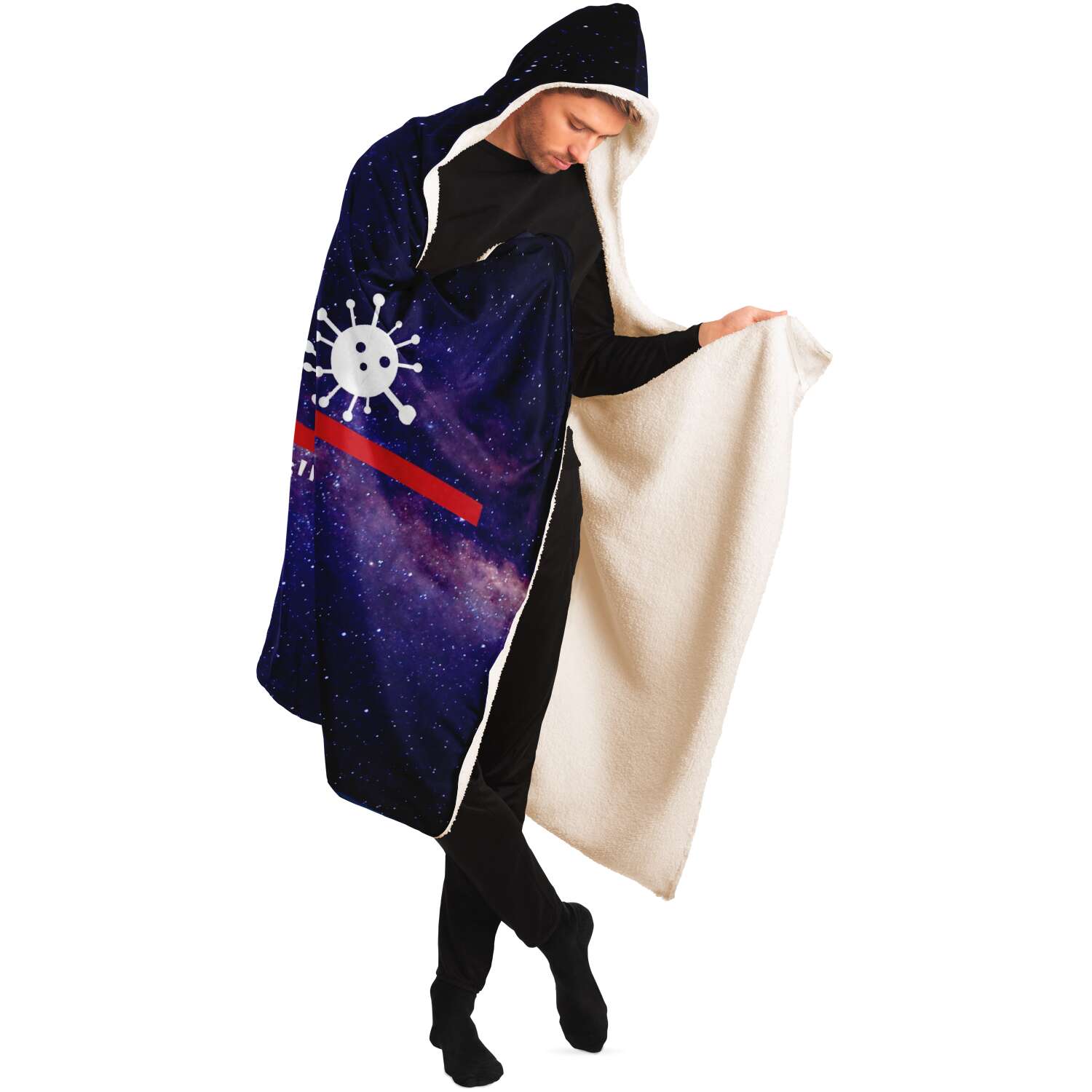 Vaffanculo "Social Distancing" Galaxy Hooded Blanket