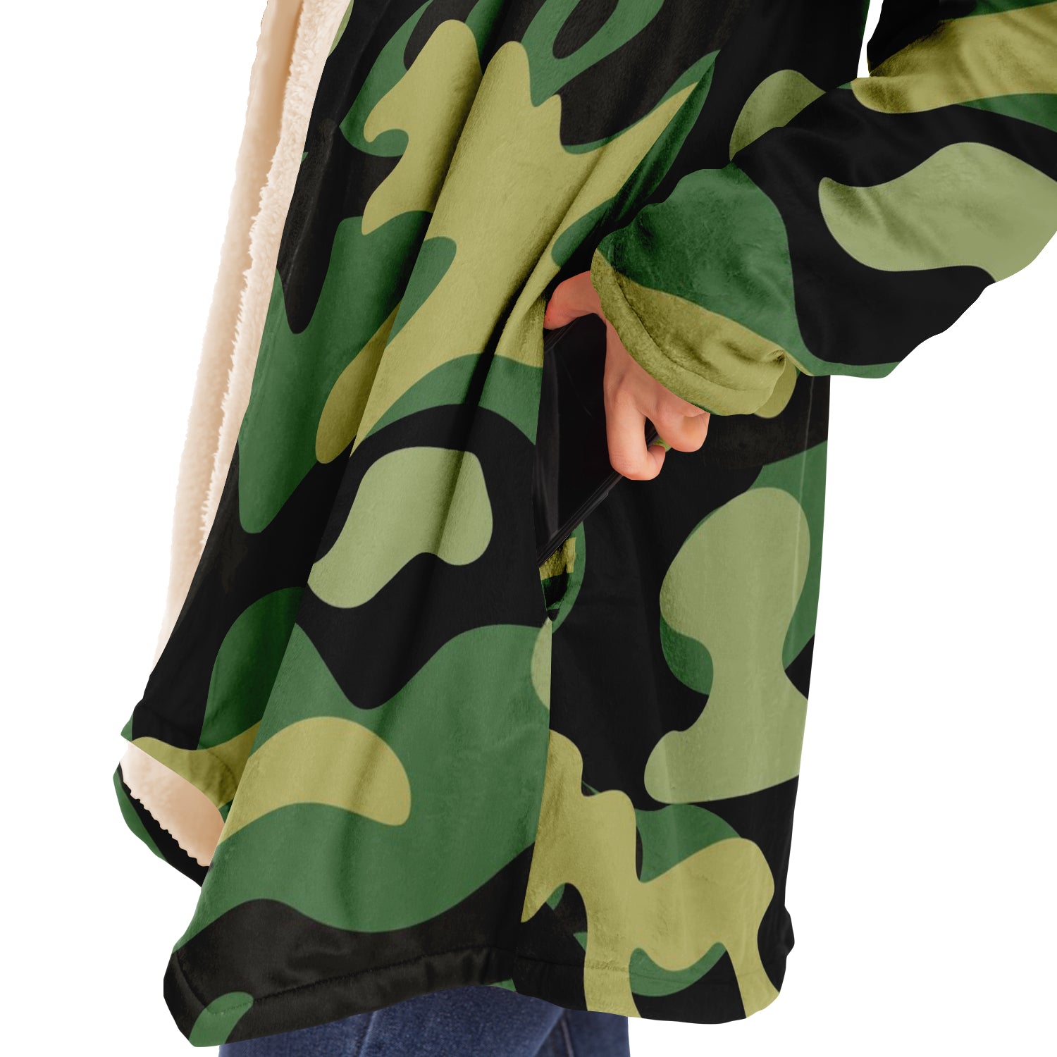 Italia Gren Camo Microfleece Cloak