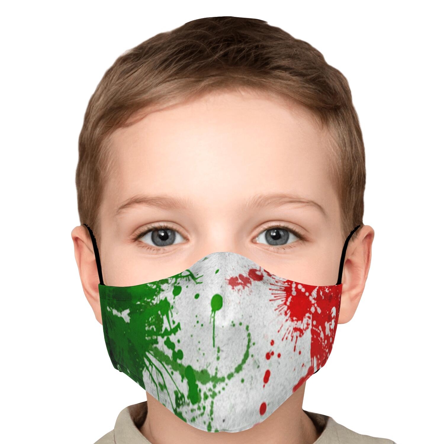 Italian Flag Art Custom Face Mask + 2 PM 2.5 Filters