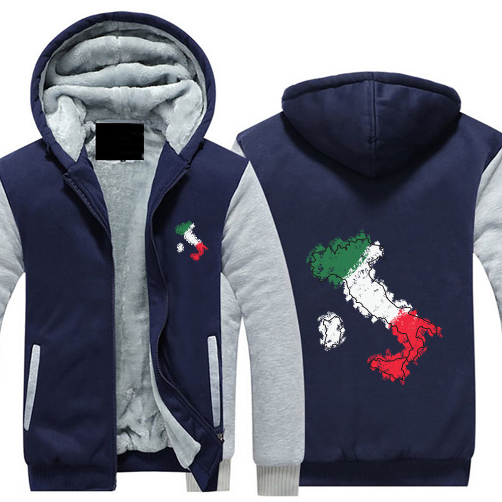 Italia Full Zip Warm Hoodie