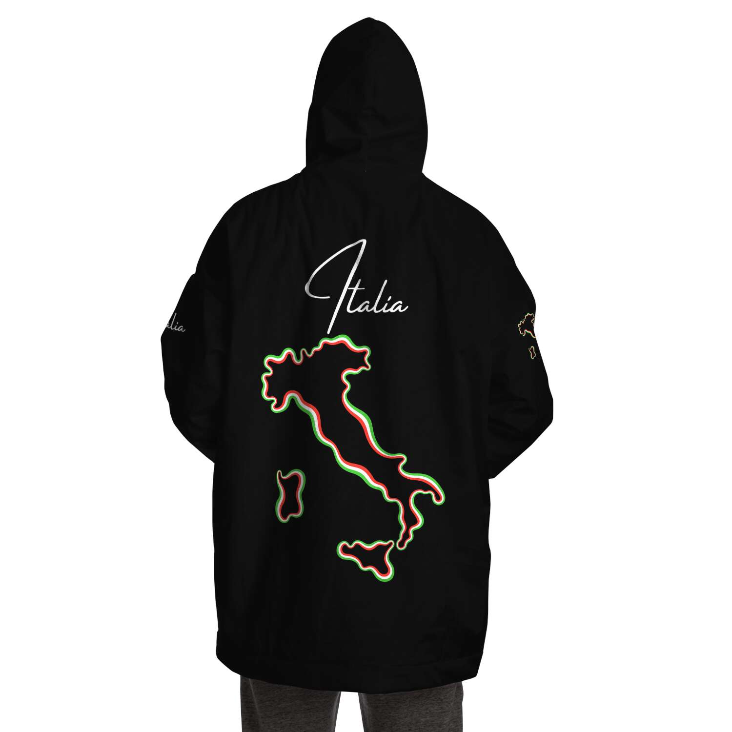 Italia Flag Map Snug Hoodie