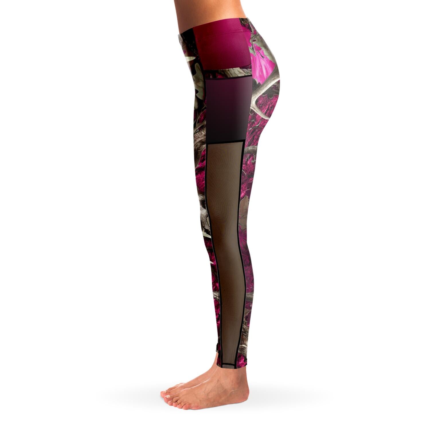 Pink Camo Mesh Pocket Leggings