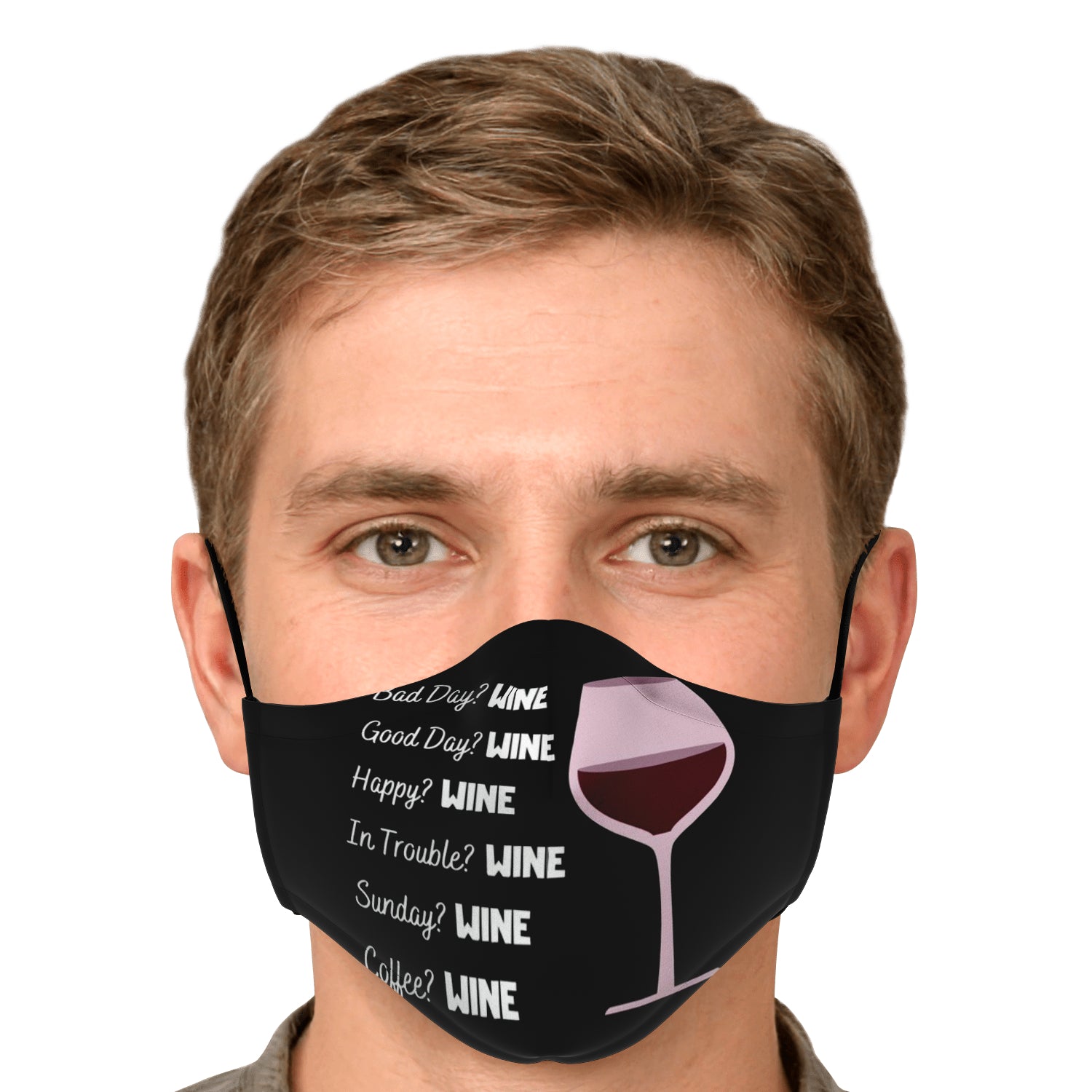 Funny Wine All Occasions Face Mask + 2 PM 2.5 Filters