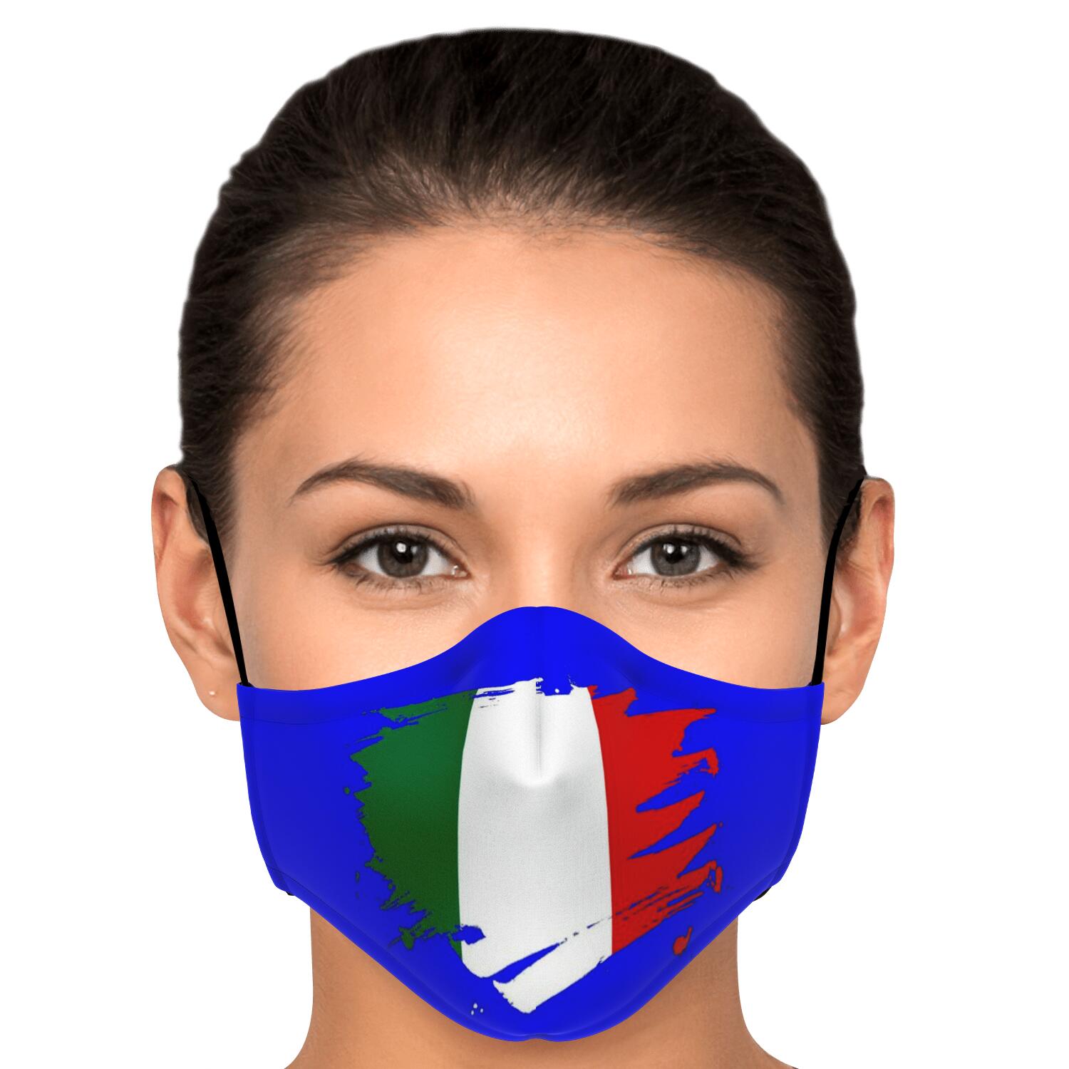 Italian Flag Paint Blu Face Mask + 2 PM 2.5 Filters