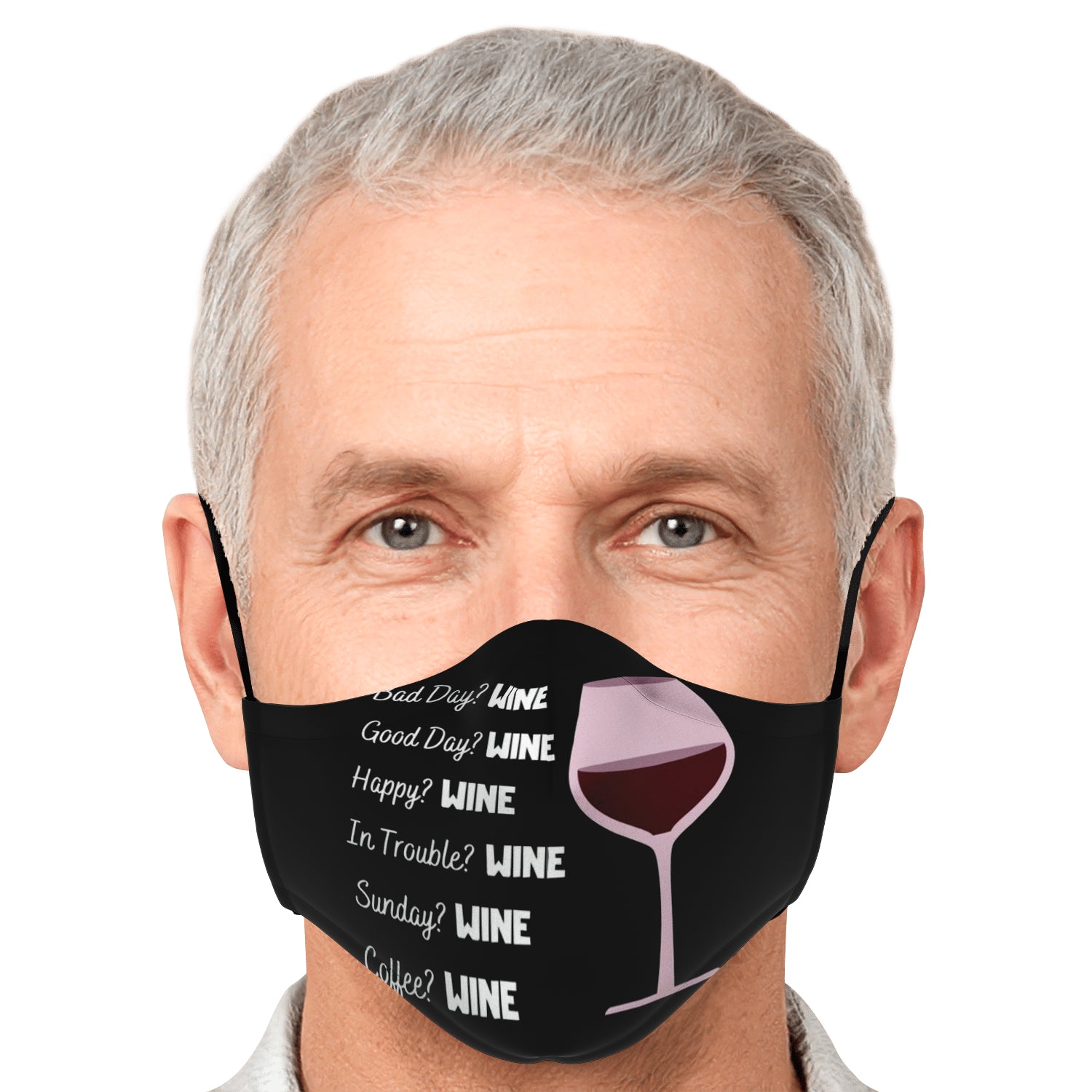 Funny Wine All Occasions Face Mask + 2 PM 2.5 Filters