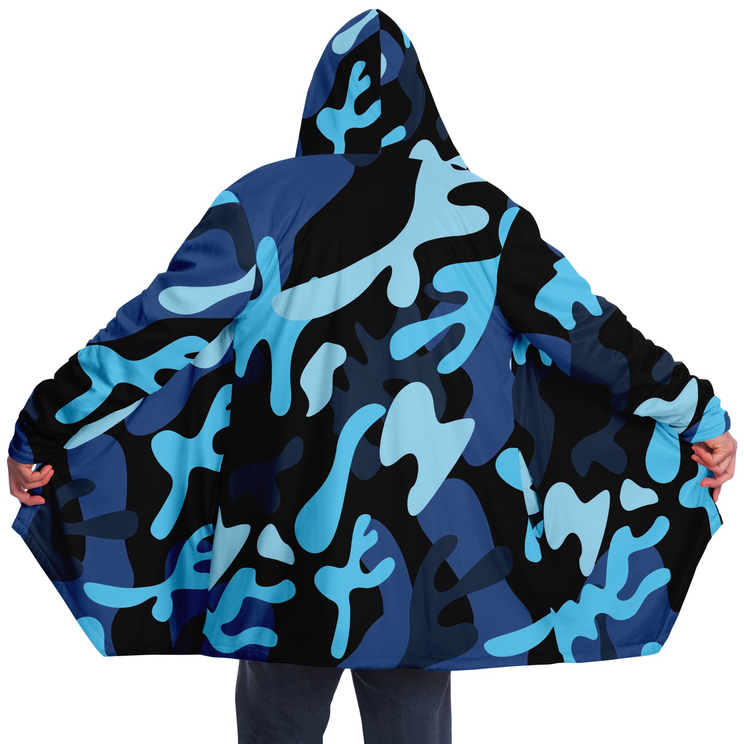 Italian Pride Blu Camo Microfleece Cloaks