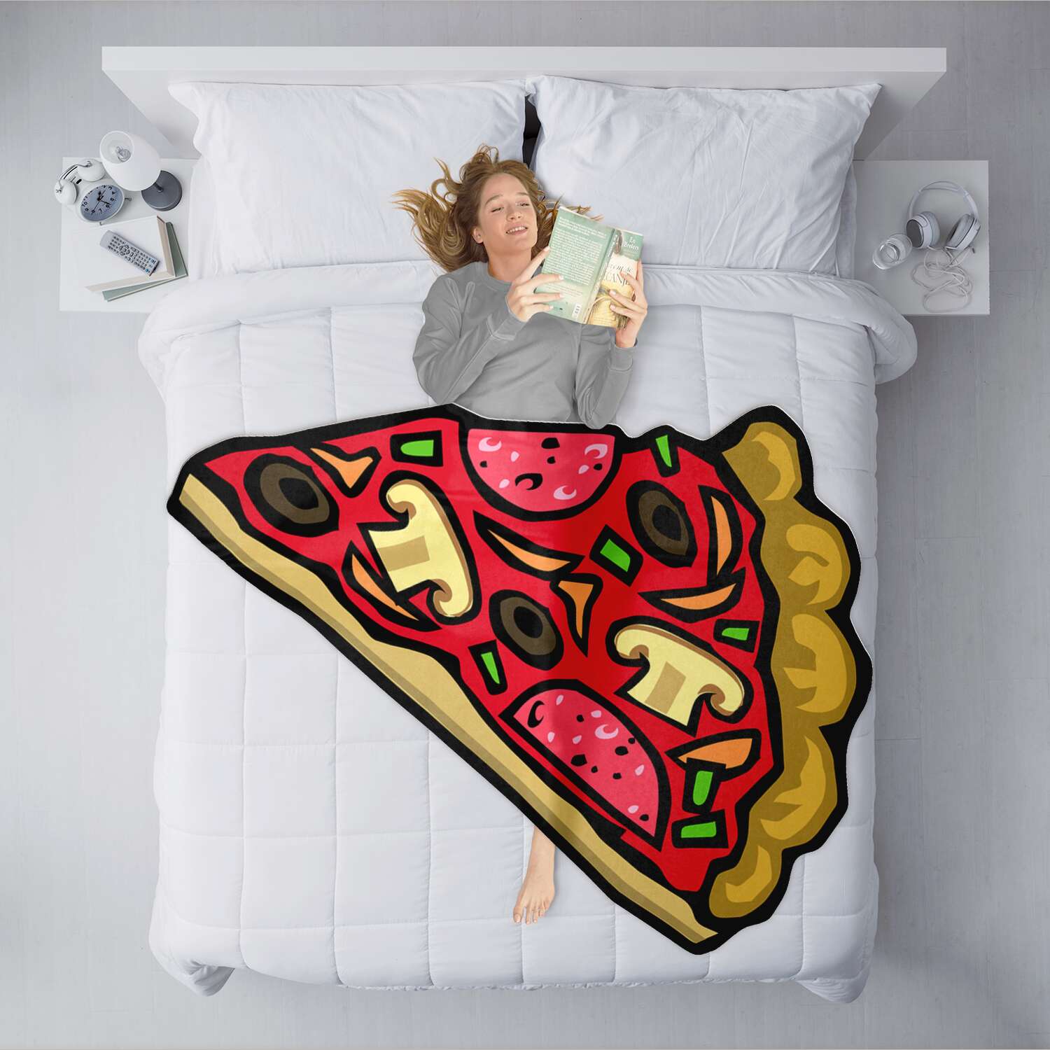 Pizza Slice Freeform Microfiber Fleece Blanket