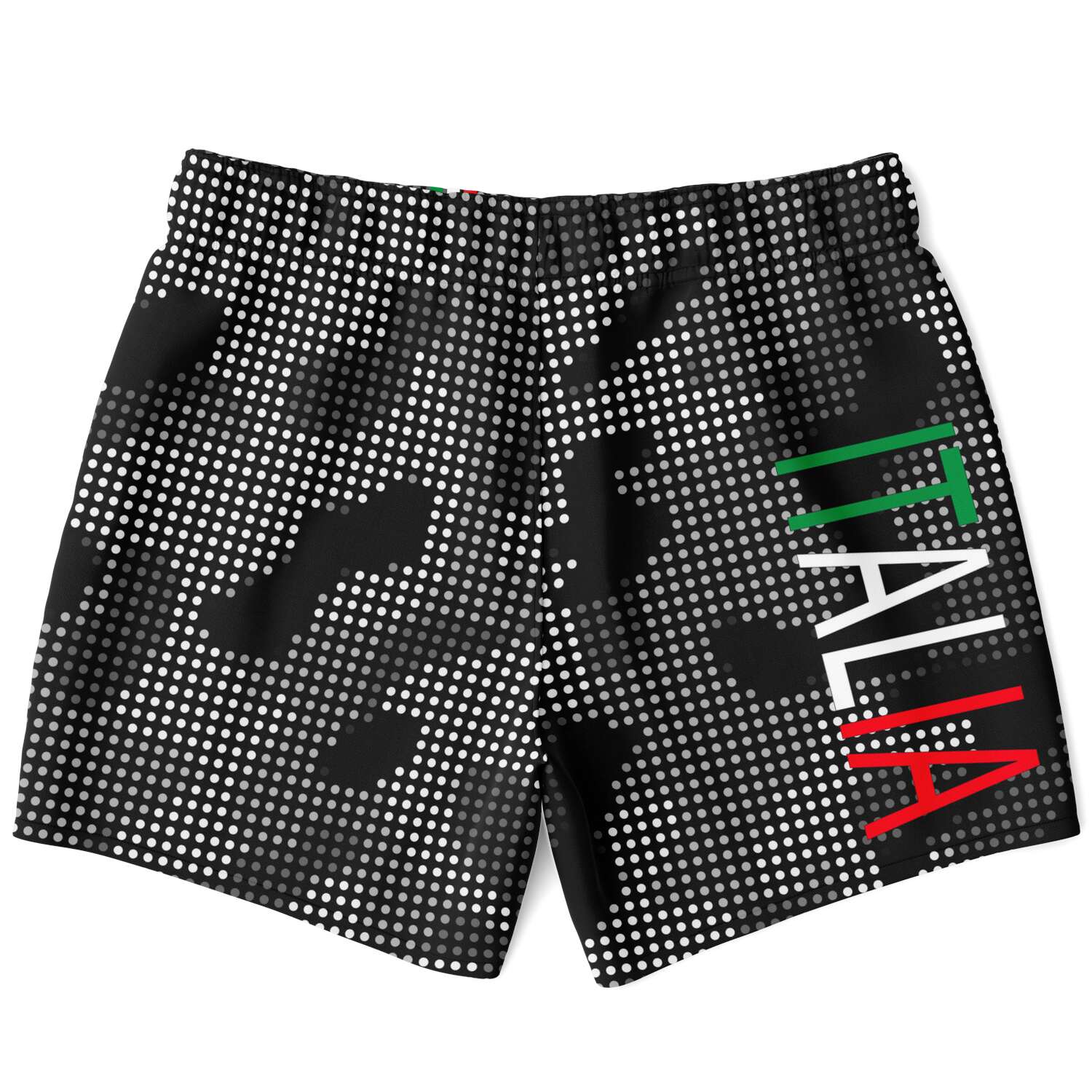 Italia Flag Map Carbon Fiber Camo Swim Trunks Men