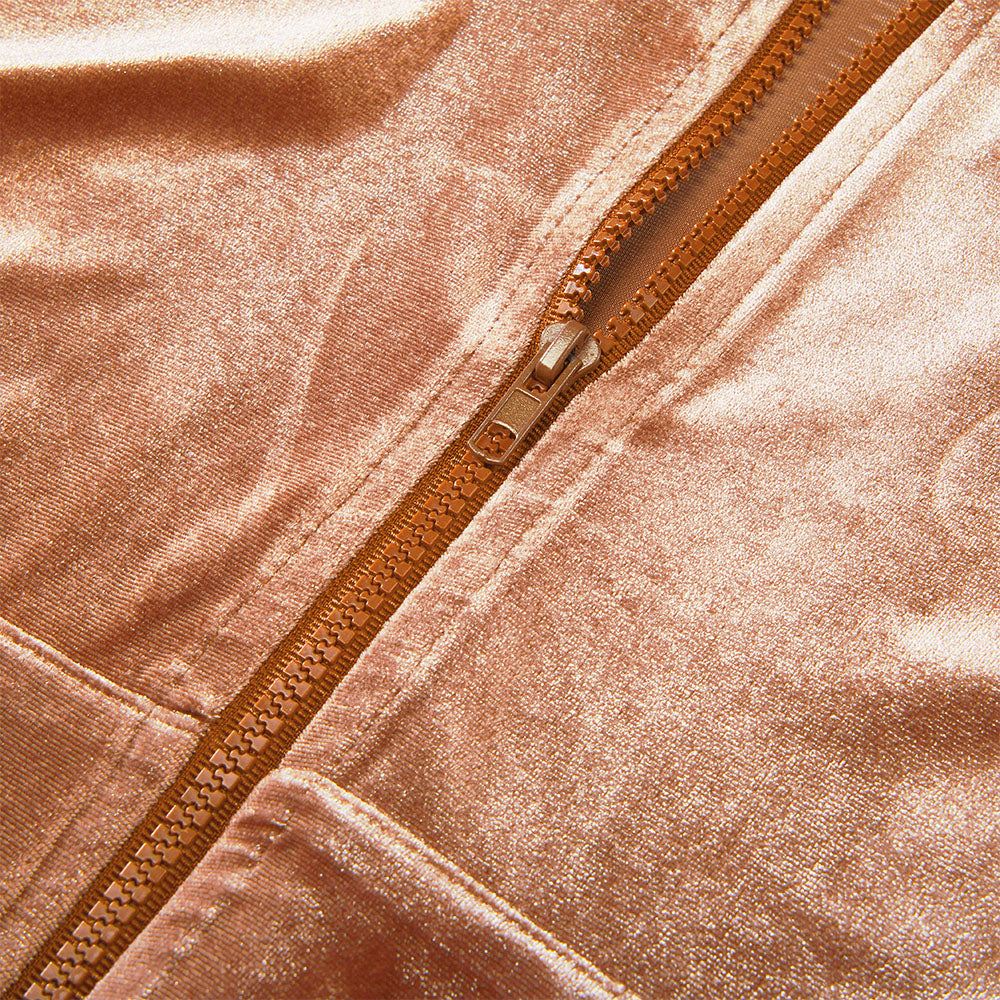 Be Polite Vaffanculo Women's Zippered Tracksuit Golden Velvet  Long Sleeve Hoodie Jacket+Pants