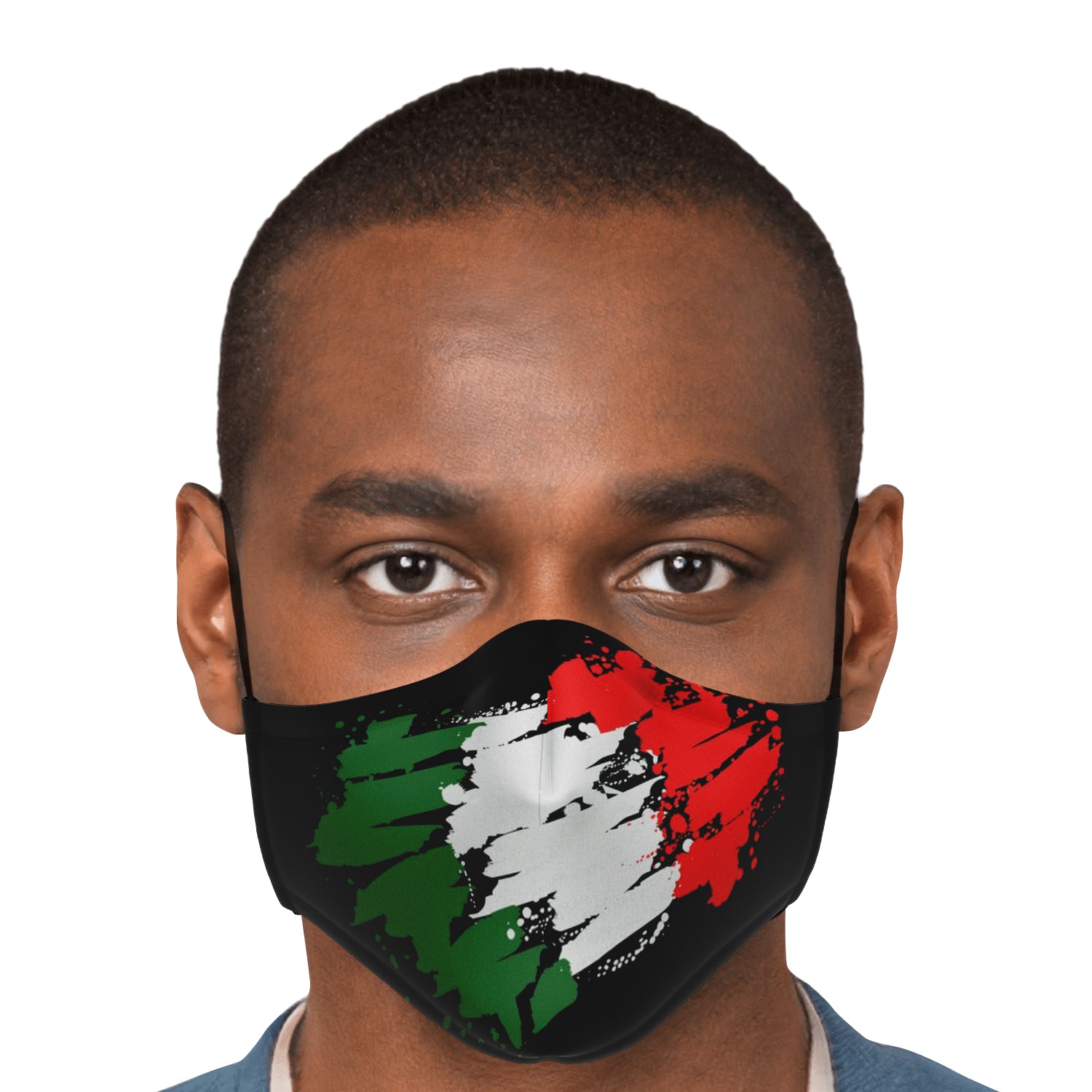 Italy Flag Paint Face Mask + 2 PM 2.5 Filters