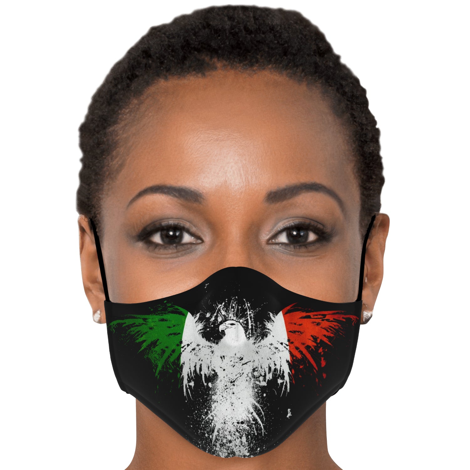 Italy Flag Art Paint Face Mask + 2 PM 2.5 Filters