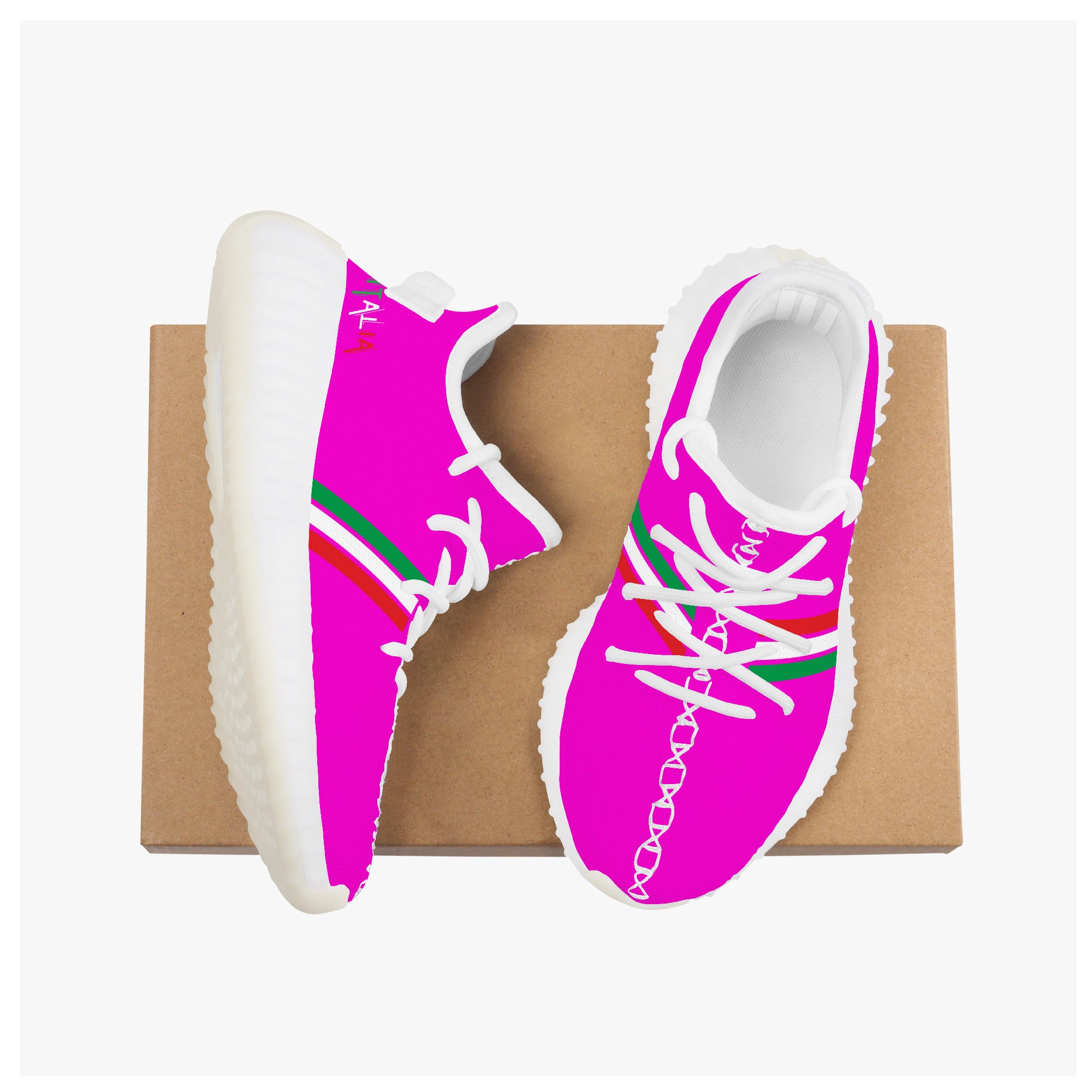 Italia Kids Mesh Knit Sneakers - Pink