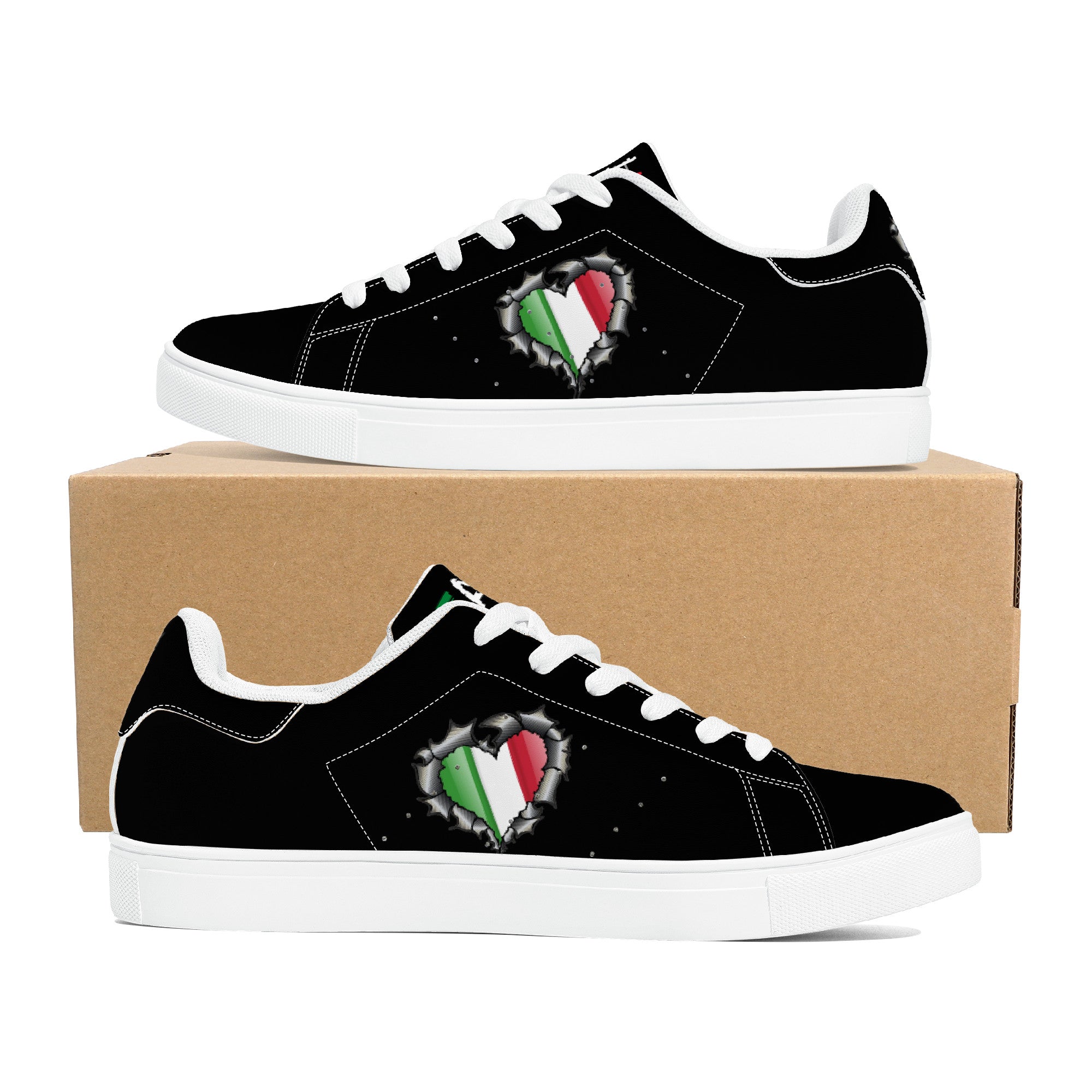 Italia Inside Low-Top Leather Sneakers