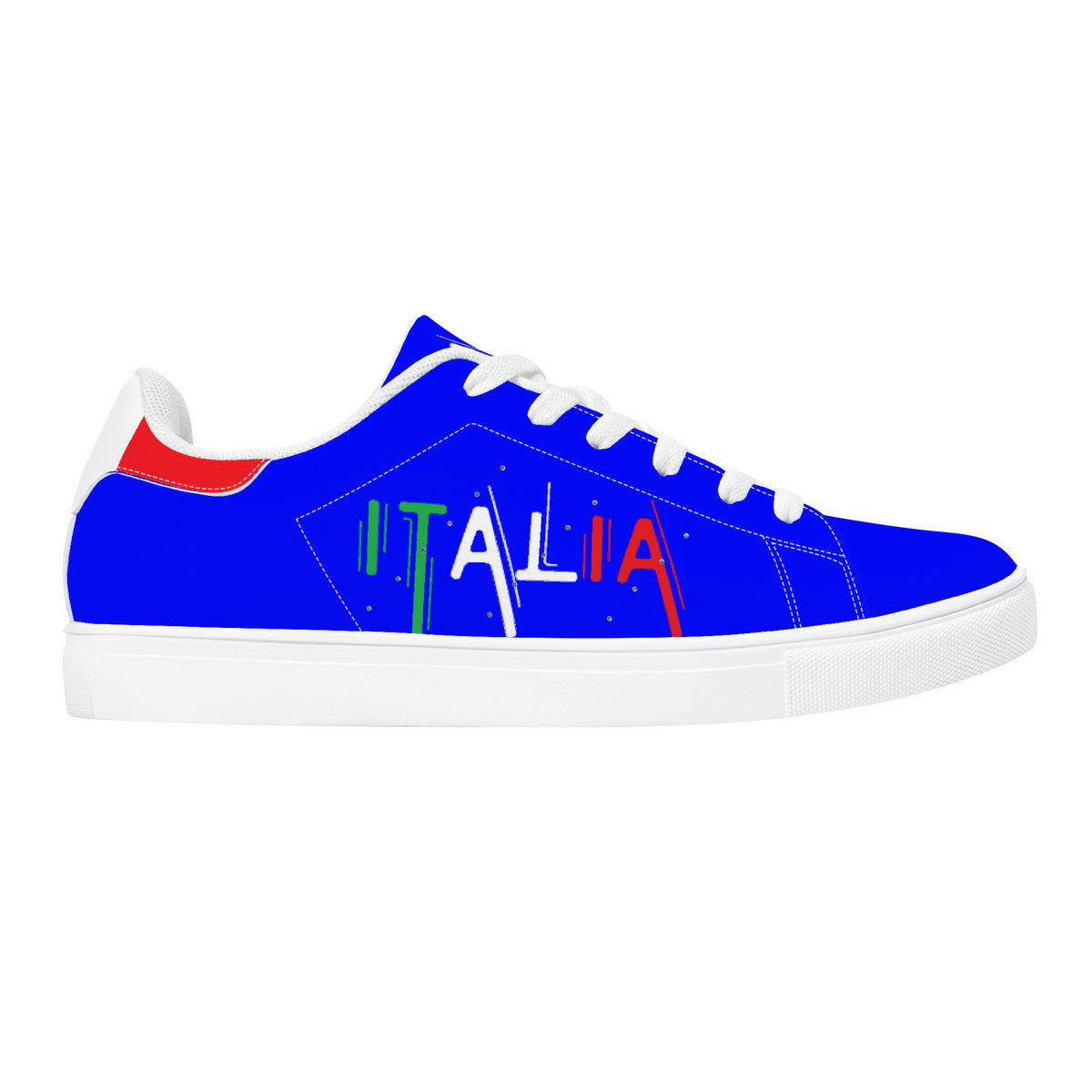 Italia Low-Top Leather Sneakers - Blu