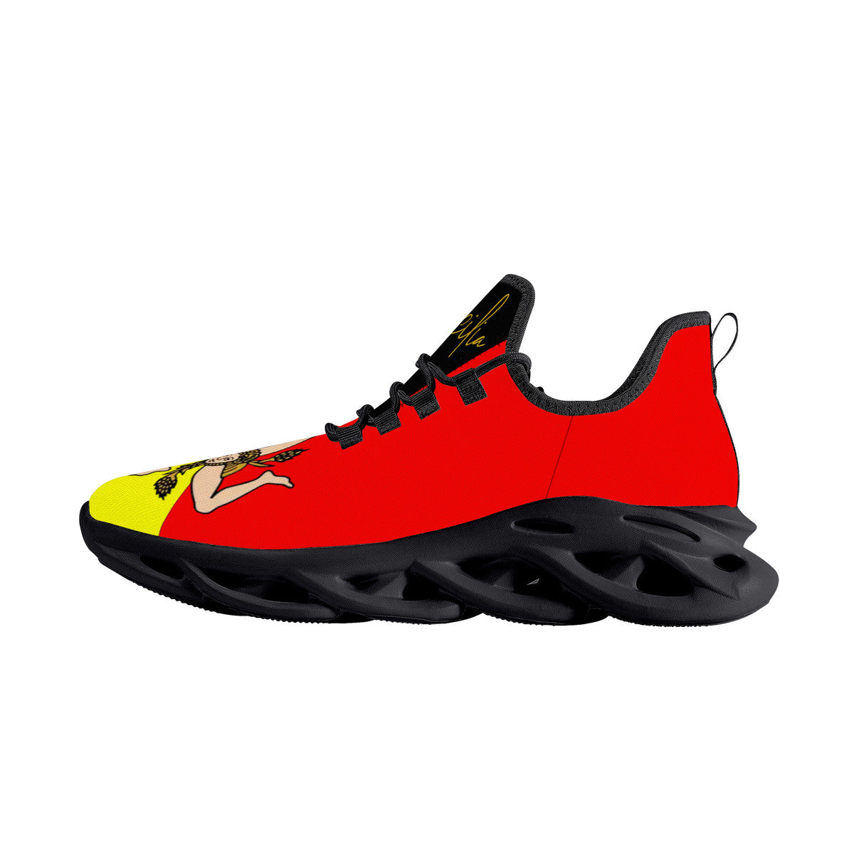 Sicilian Flag Flex Control Sneakers - Black