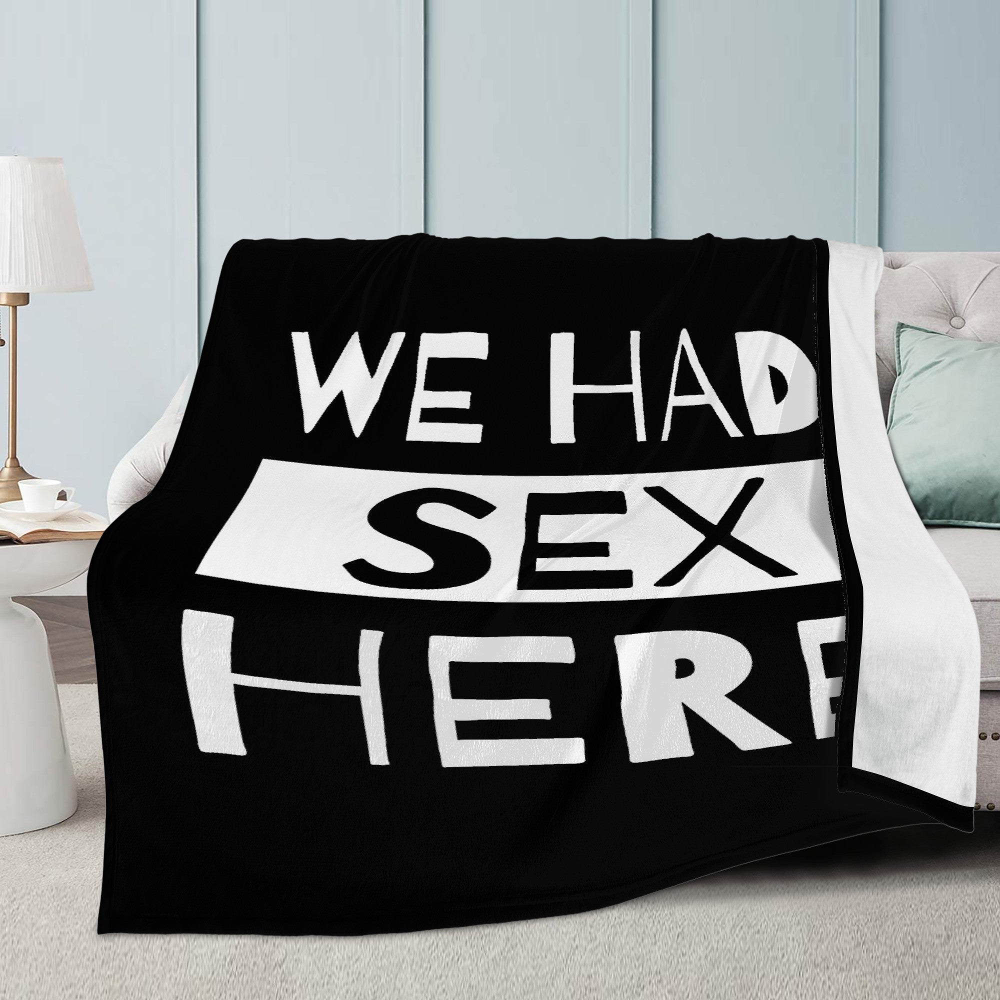 We Had Sex Here Micro Fleece Blanket