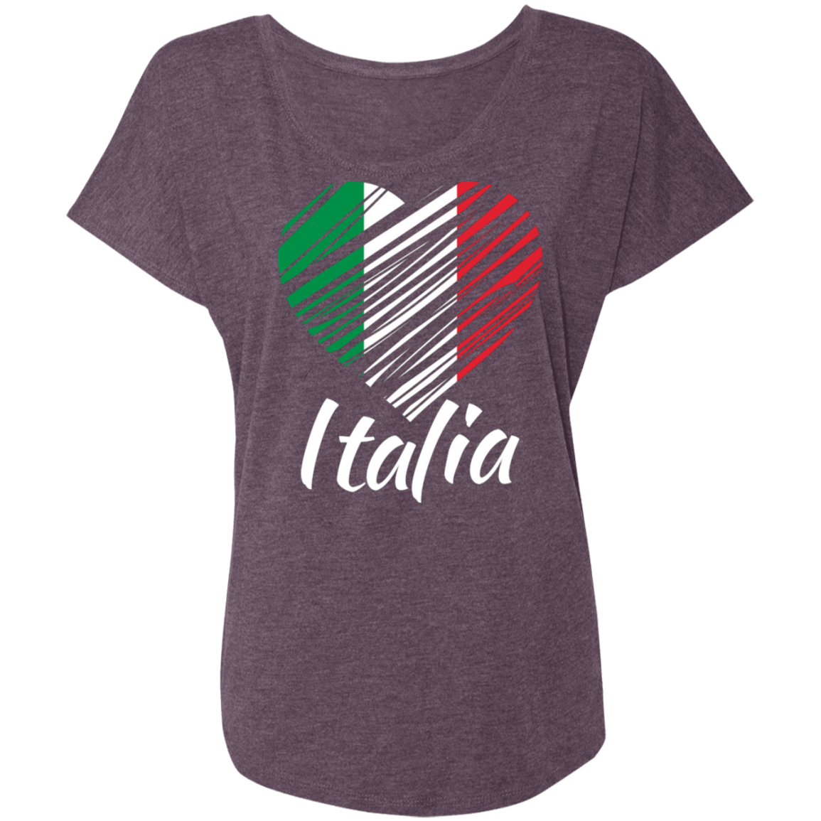 I Love Italy Women Triblend Dolman Sleeve