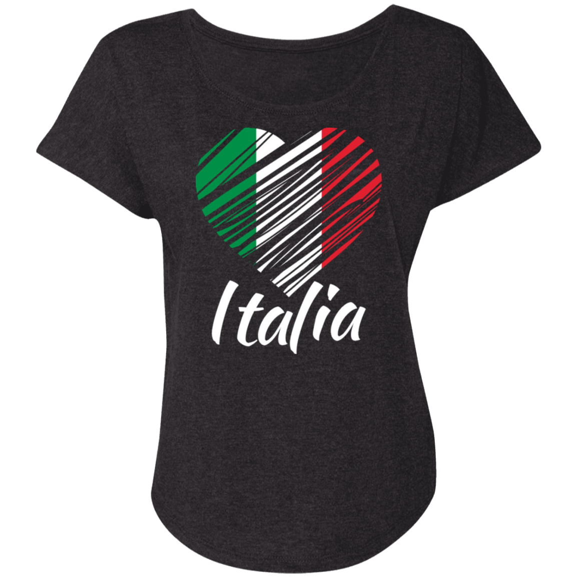 I Love Italy Women Triblend Dolman Sleeve