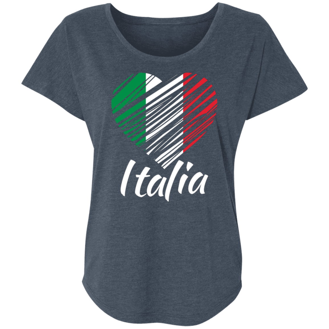 I Love Italy Women Triblend Dolman Sleeve