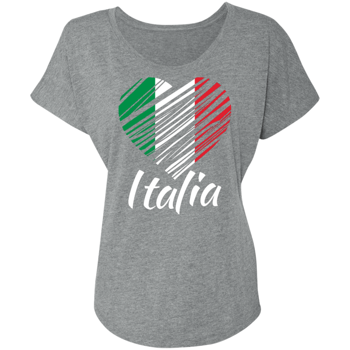 I Love Italy Women Triblend Dolman Sleeve