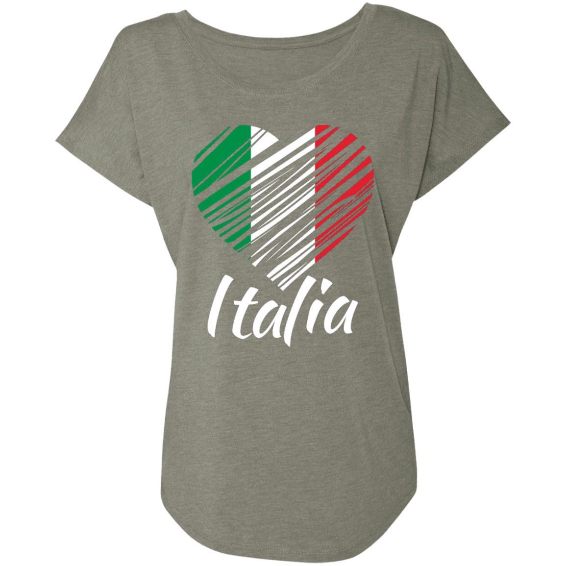 I Love Italy Women Triblend Dolman Sleeve