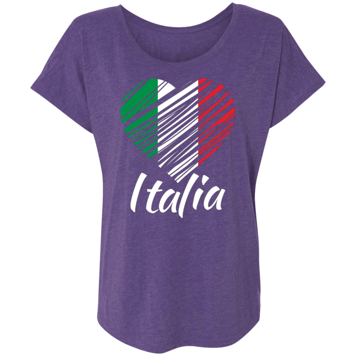 I Love Italy Women Triblend Dolman Sleeve