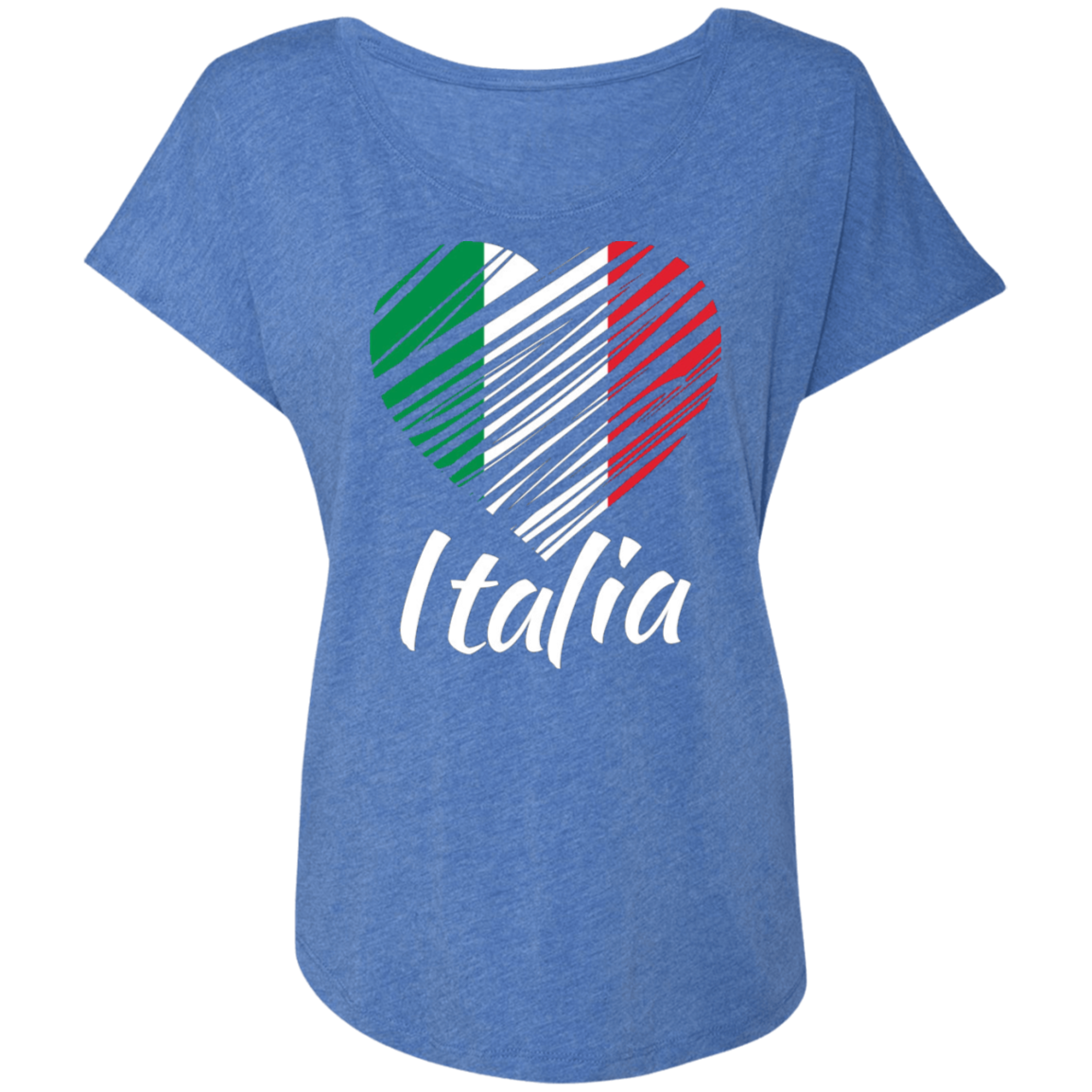 I Love Italy Women Triblend Dolman Sleeve