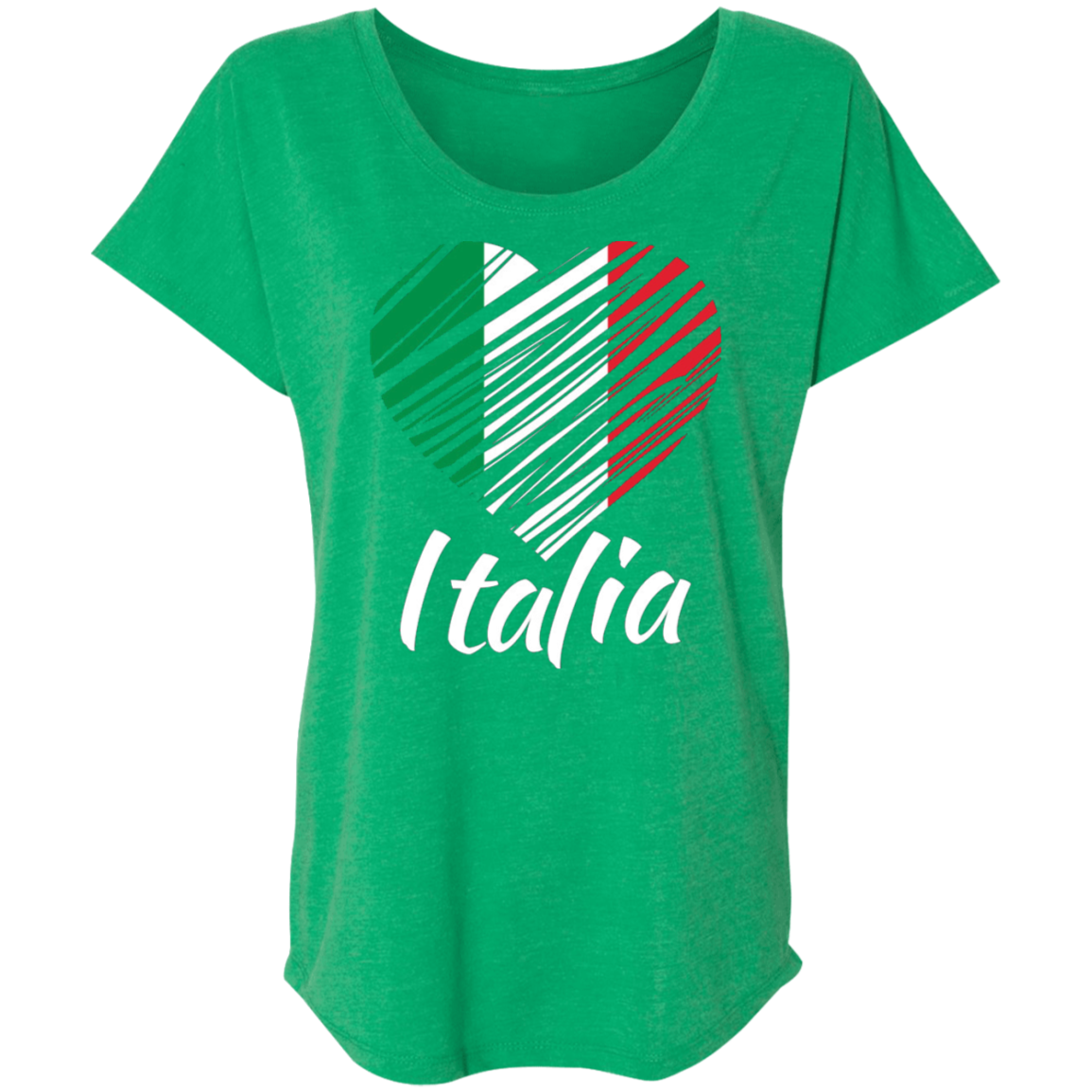 I Love Italy Women Triblend Dolman Sleeve