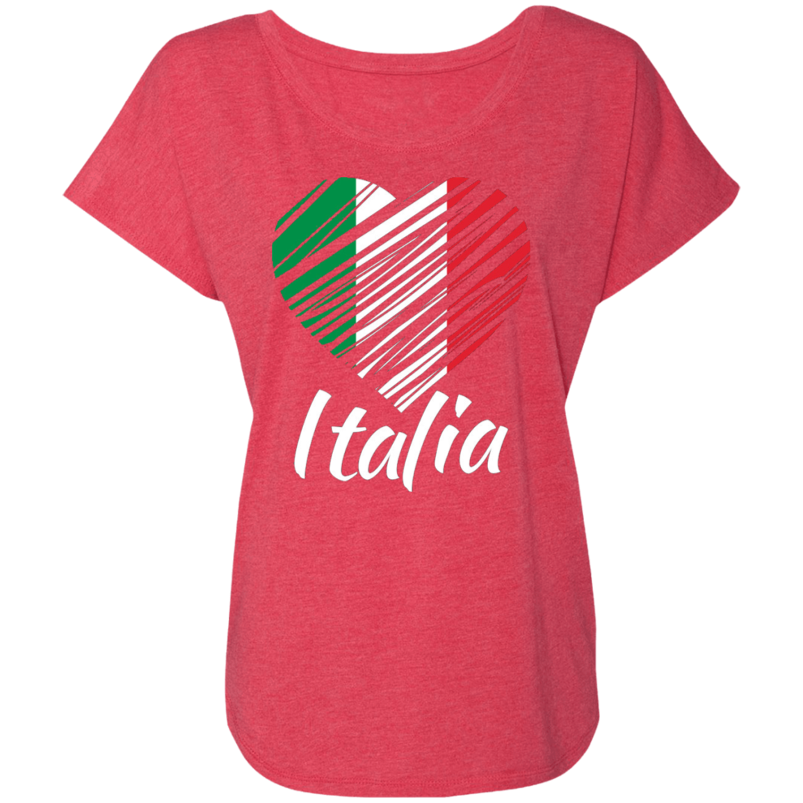 I Love Italy Women Triblend Dolman Sleeve