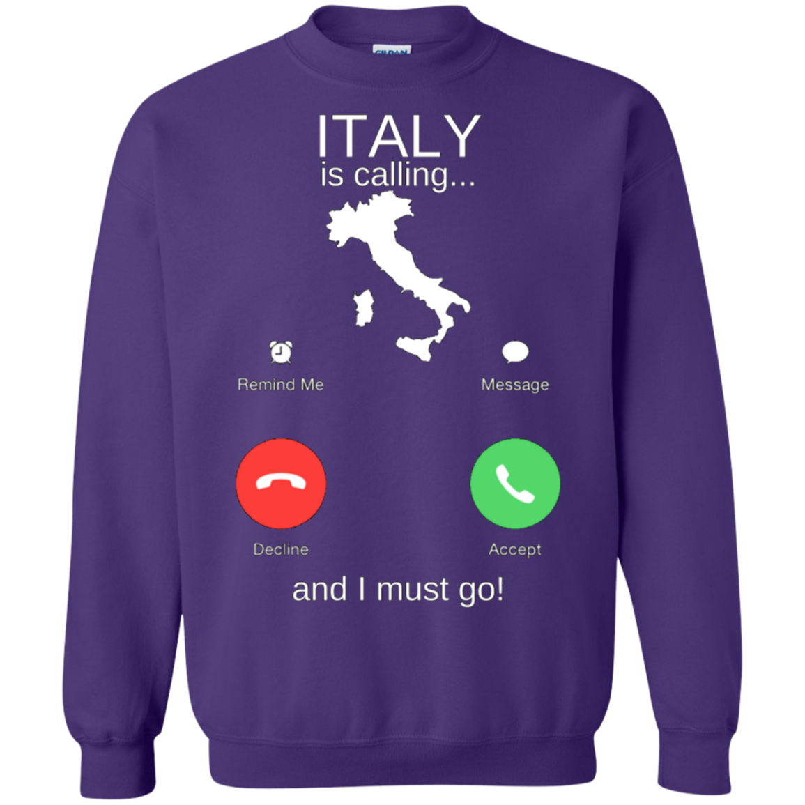 Italy Is Calling Crewneck Pullover Sweatshirt