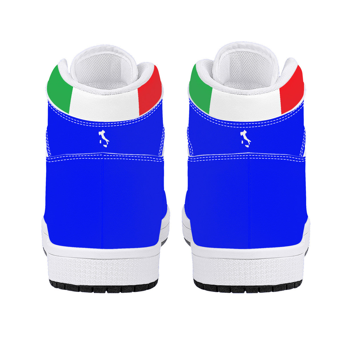 Italia High-Top Leather Sneakers - Blu