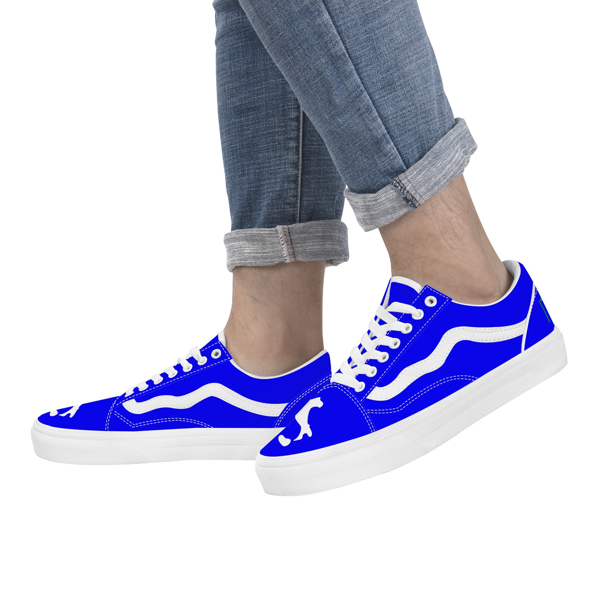 Italia Low Top Flat Sneakers Blu