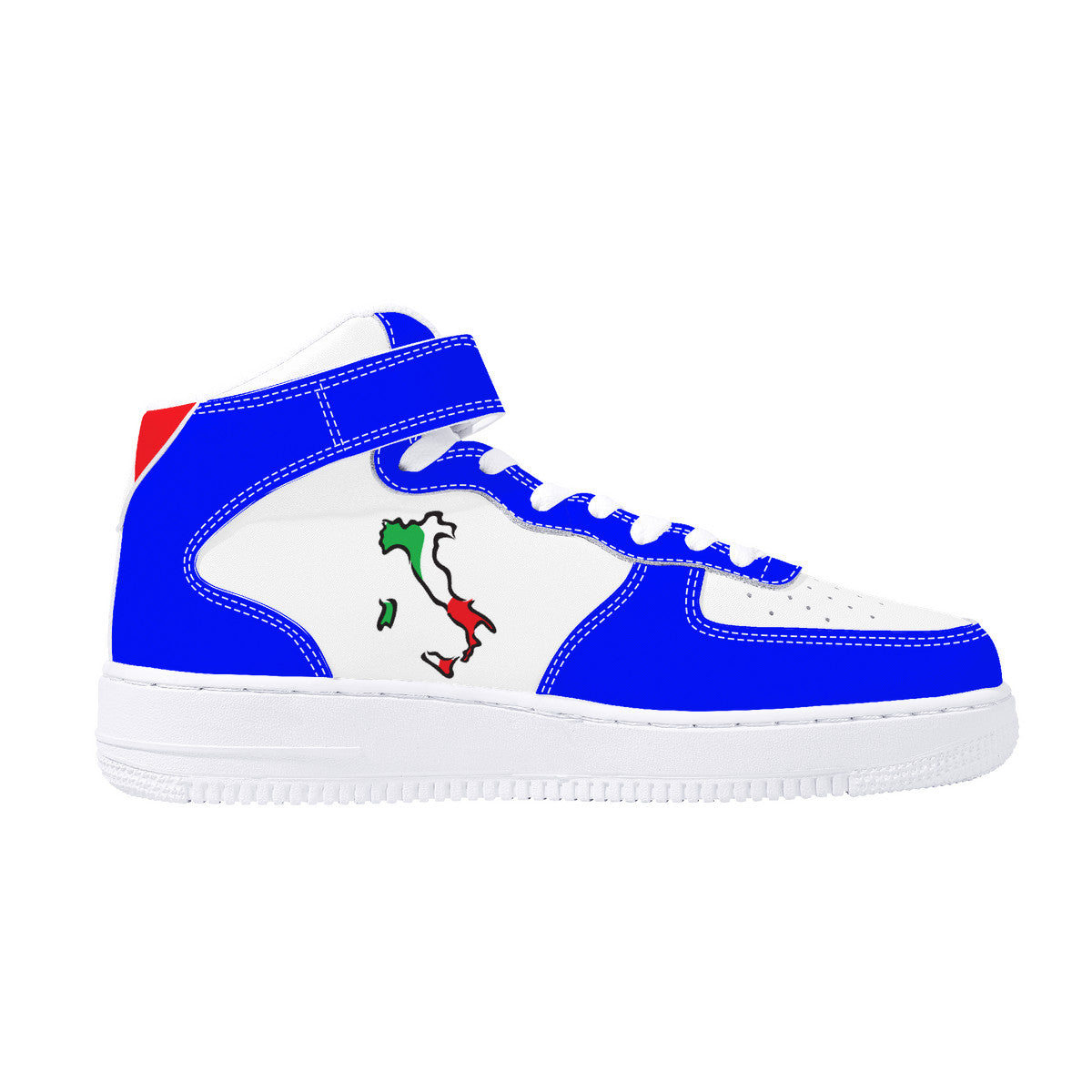 Italia Flag Map High Top Unisex Sneakers