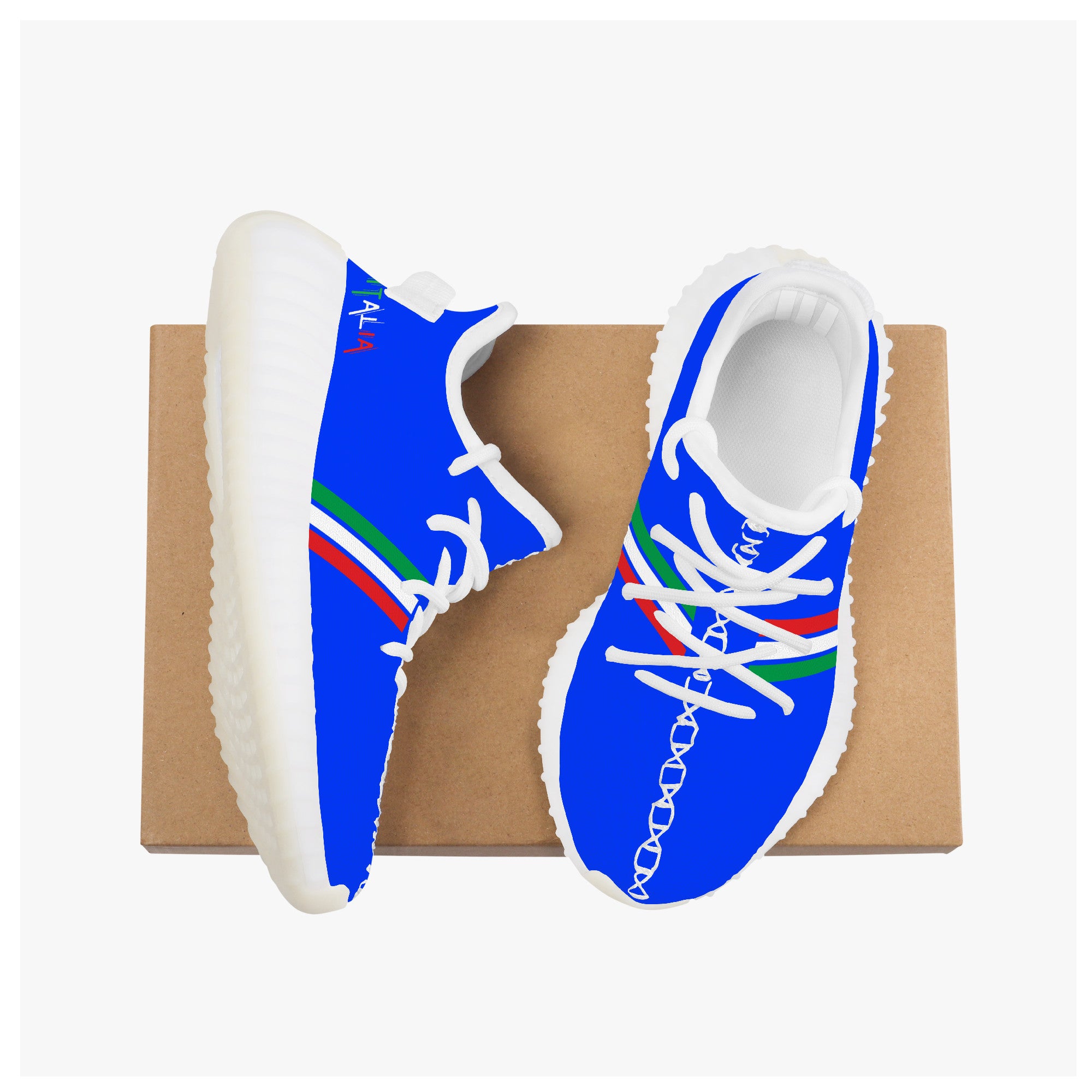 Italia Kids Mesh Knit Sneaker - Blu