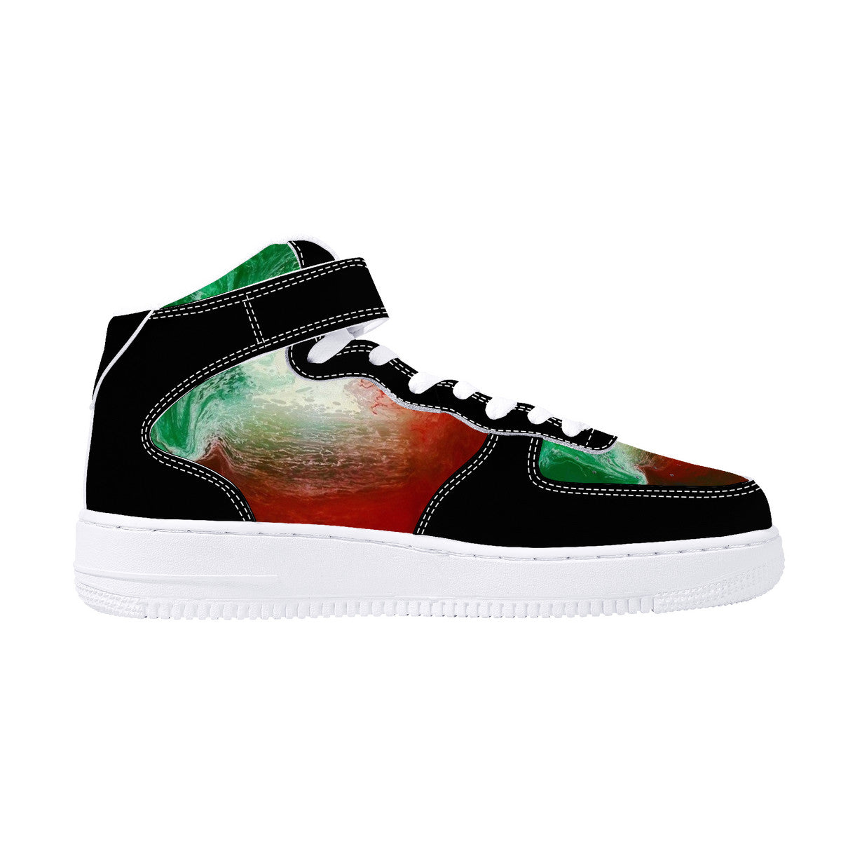 Italy Flag Paint Art High Top Unisex Sneakers