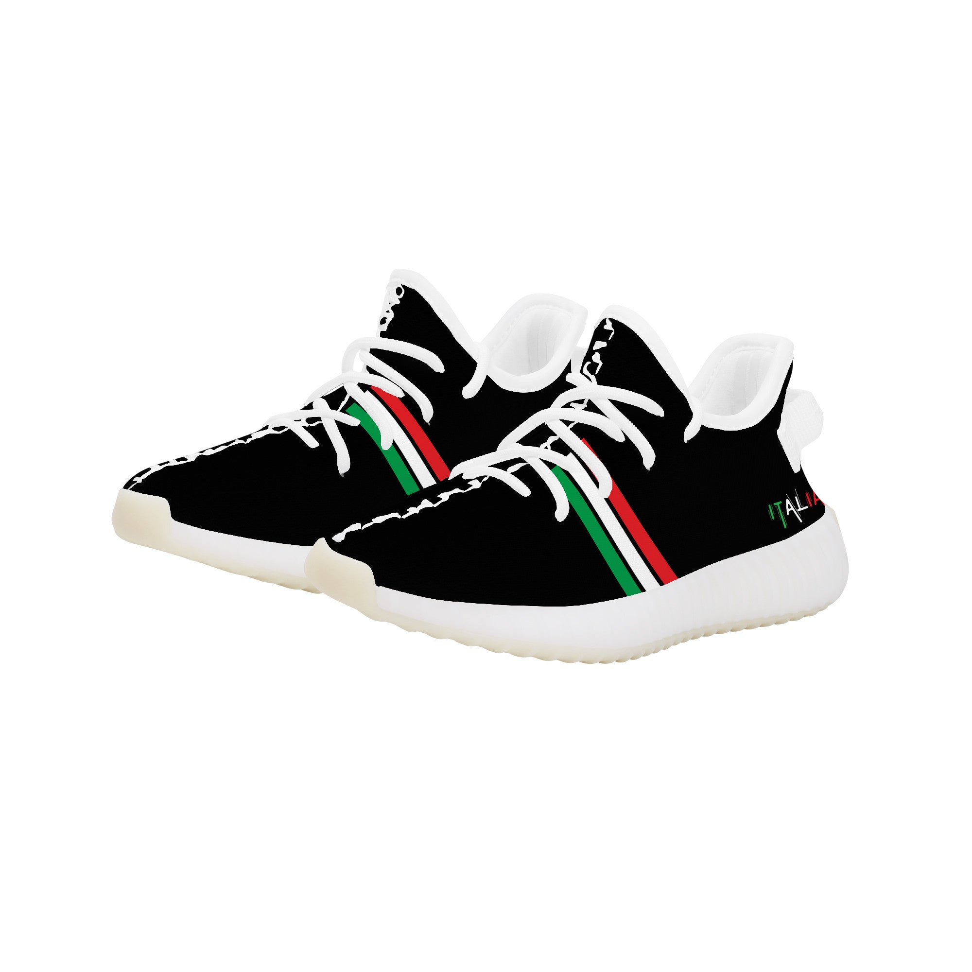 Italia Kids Mesh Knit Sneakers - Black