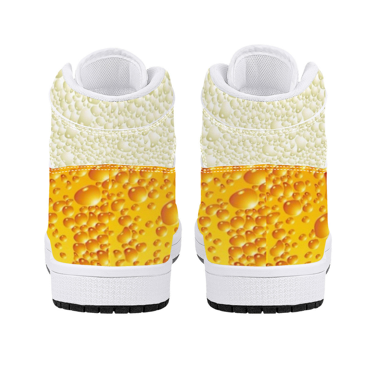 Beer High-Top Leather Sneakers