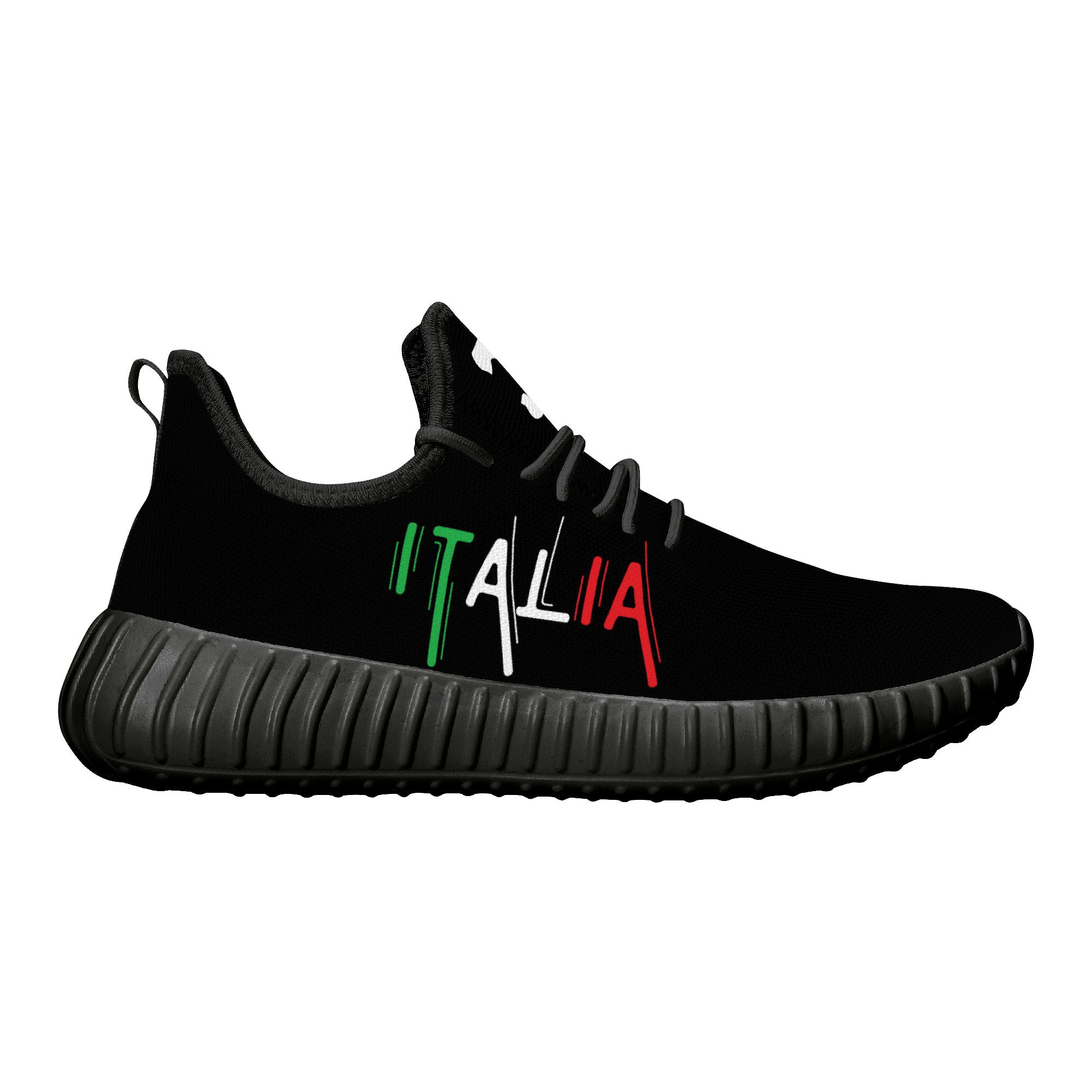 Italia Mesh Knit Sneakers - Black