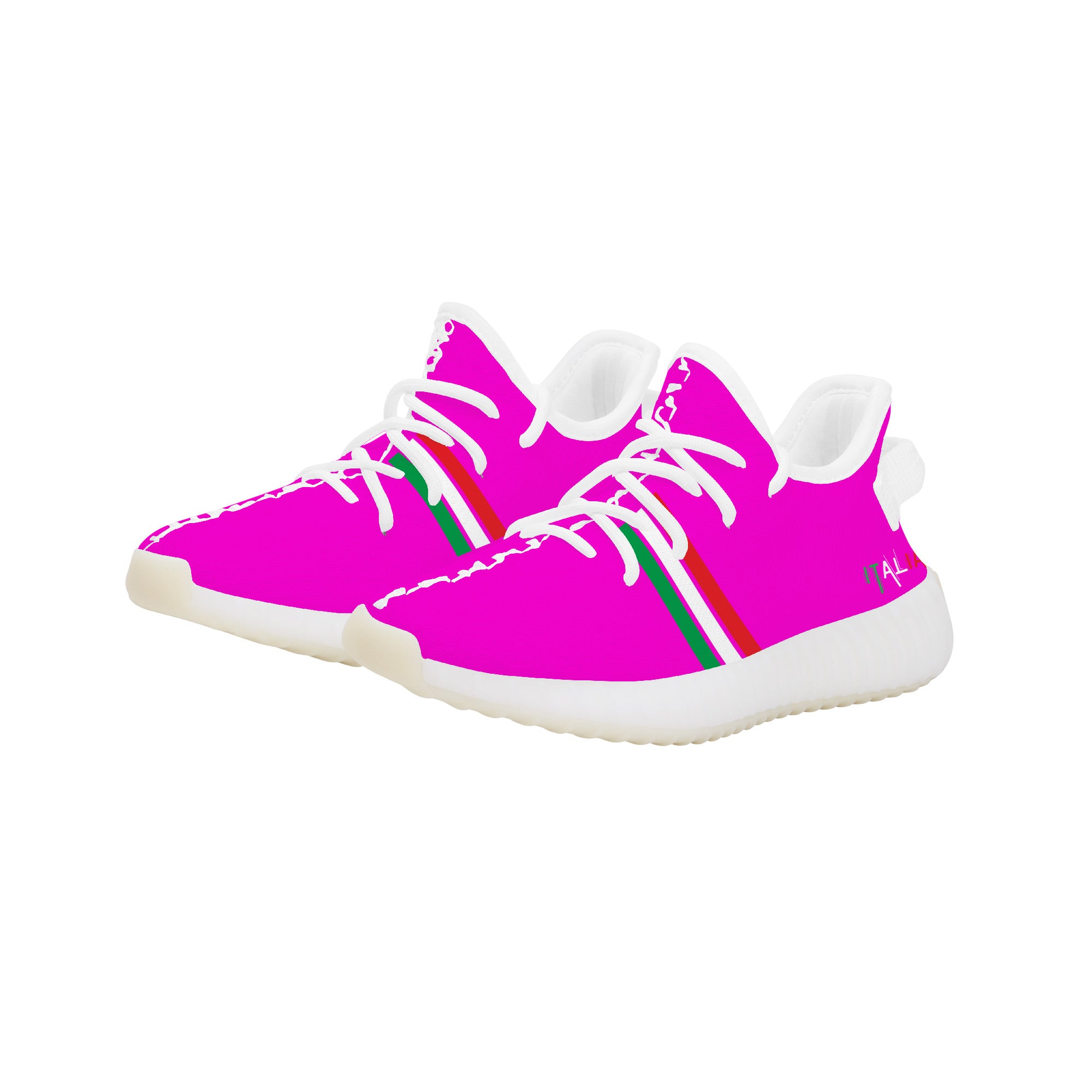 Italia Kids Mesh Knit Sneakers - Pink