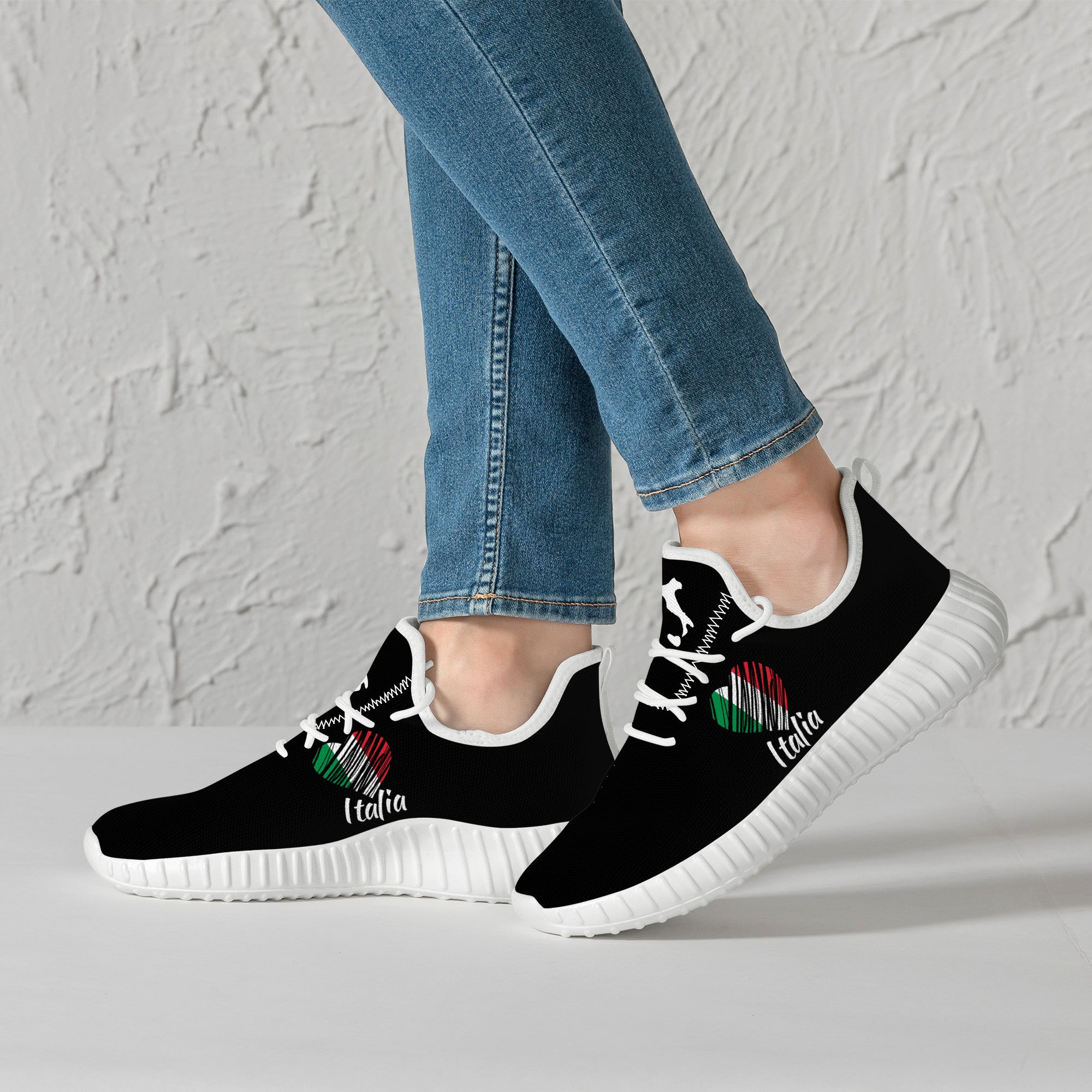 I Love Italy Mesh Knit Sneakers